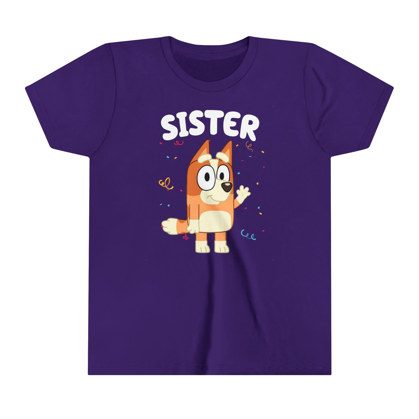 Sister Bluey Birthday youth short sleeve Tshirt