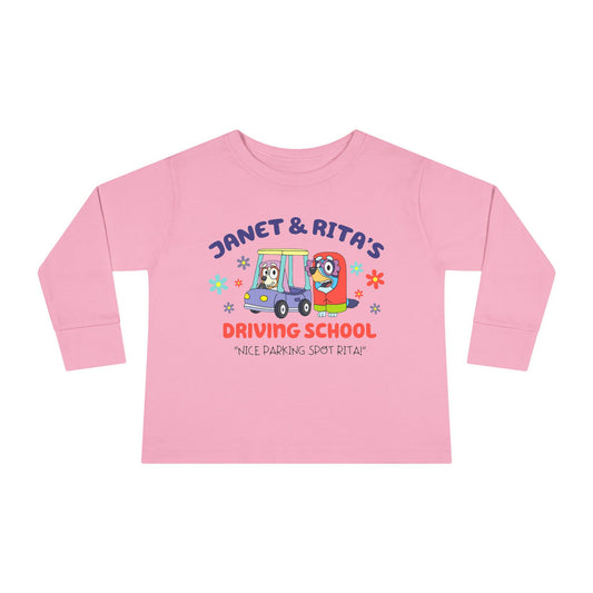 Janet & Rita's Driving  School Toddler Long Sleeve Tee