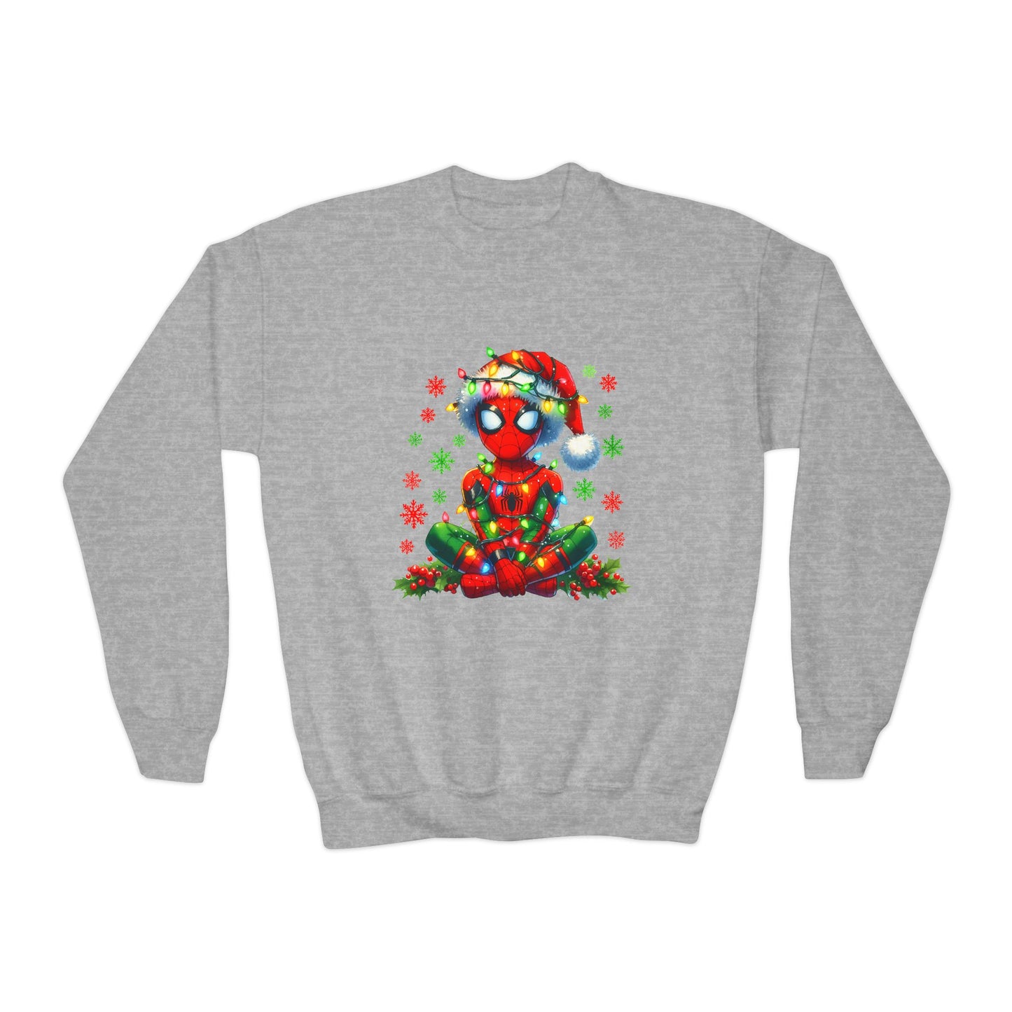 Spidey Christmas Youth Crewneck Sweatshirt