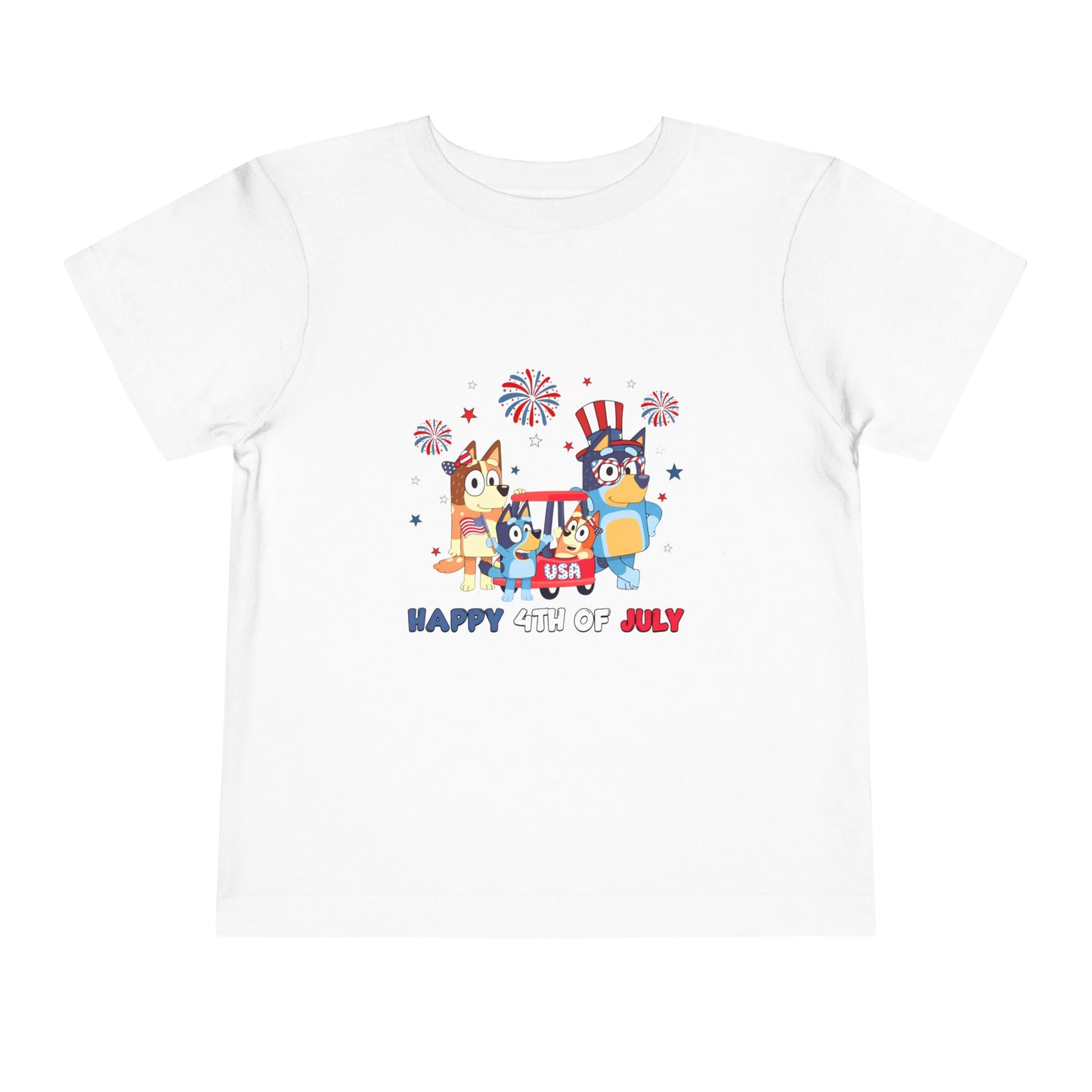 Happy 4th of July Toddler Short Sleeve Tee