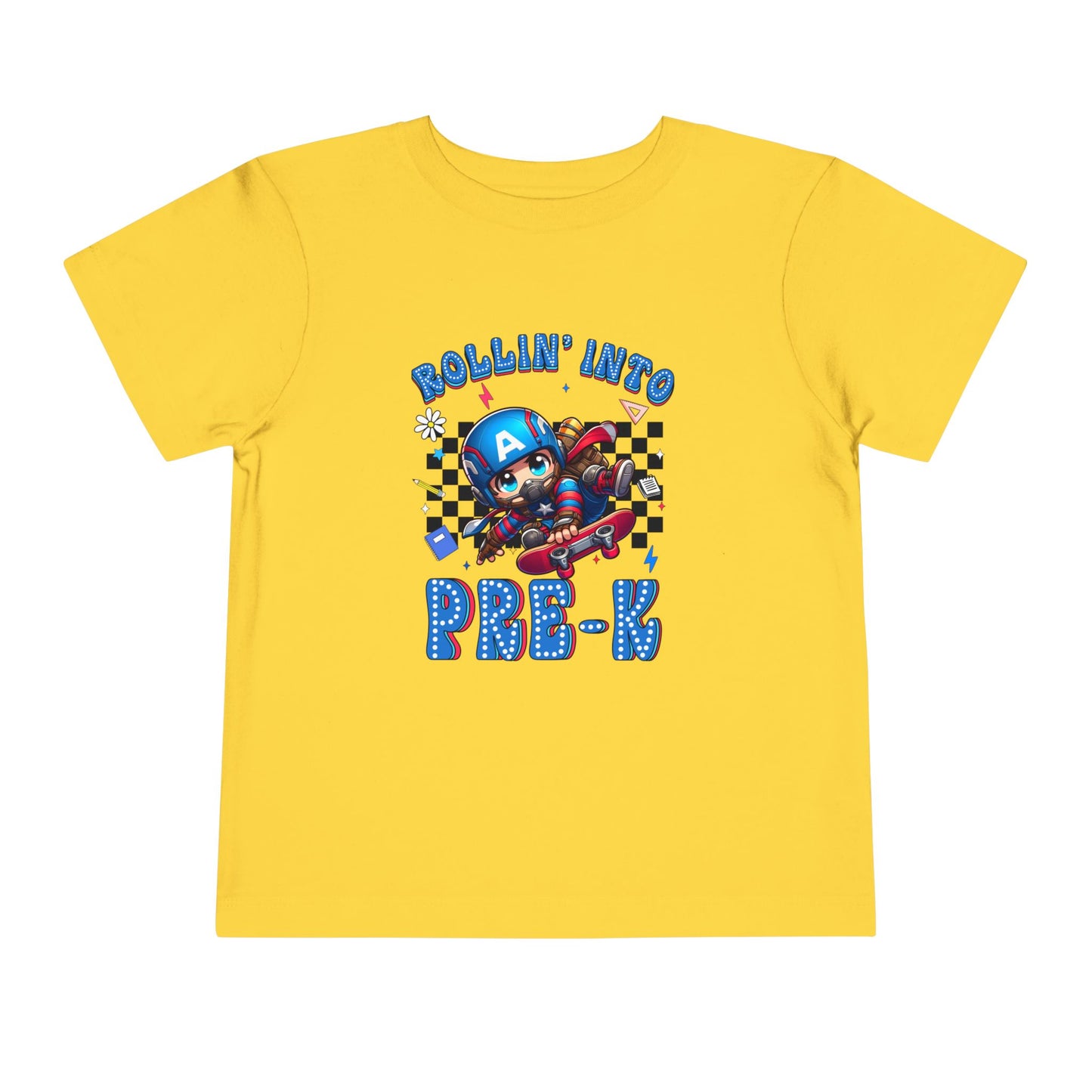 CAPTAIN AMERICA - Rollin' Into Pre-K Toddler Short Sleeve Tee