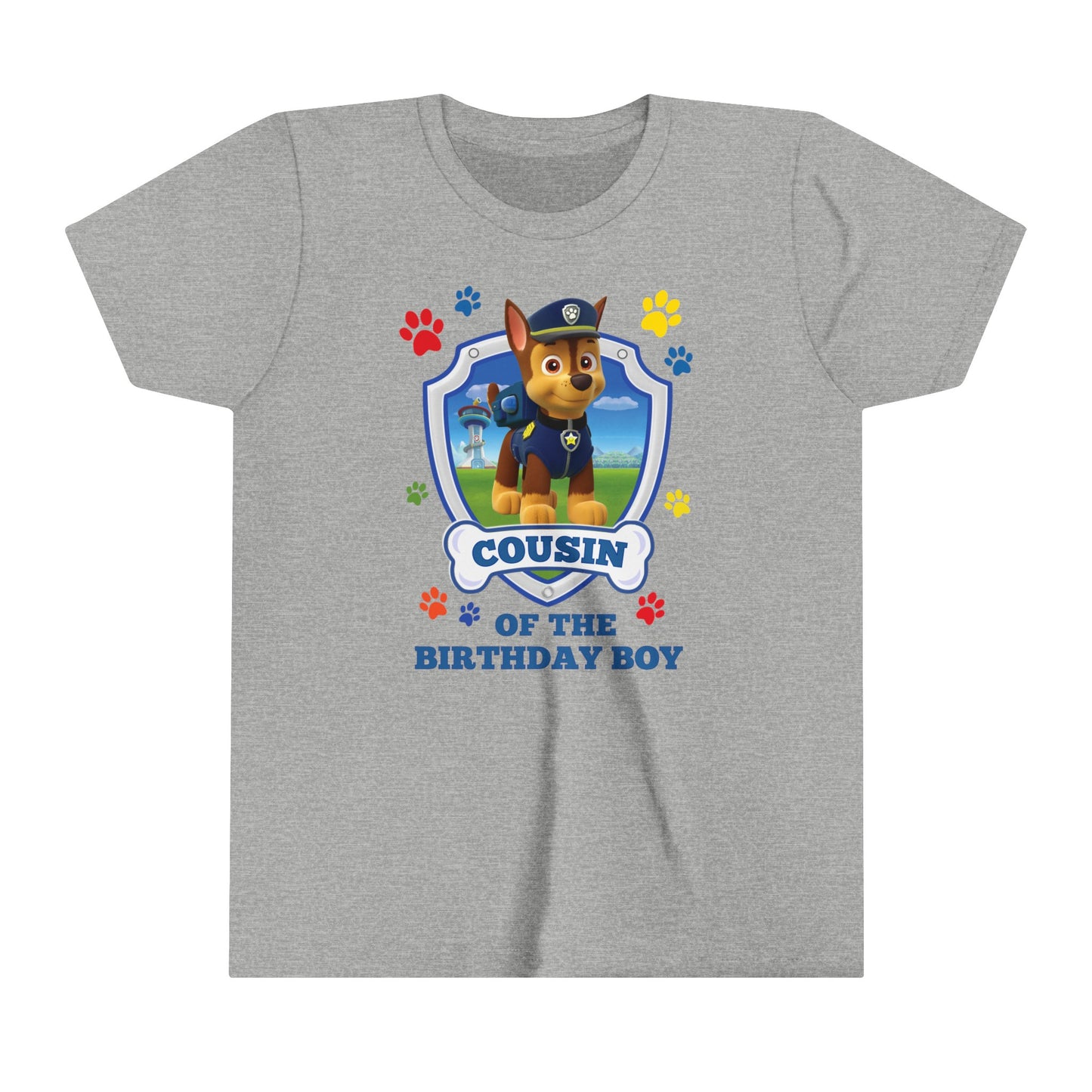 Cousin of the Birthday Boy Youth Short Sleeve Tee