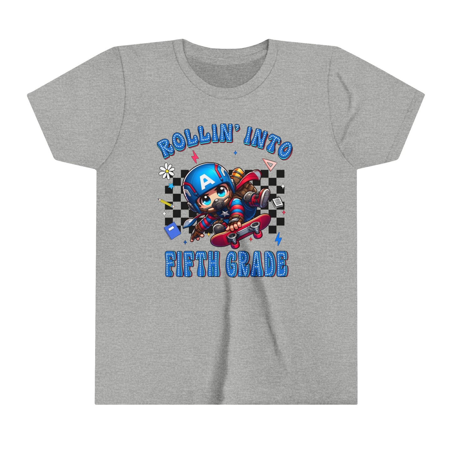 CAPTAIN AMERICA - Rollin' Into 5th Grade Youth Short Sleeve Tee