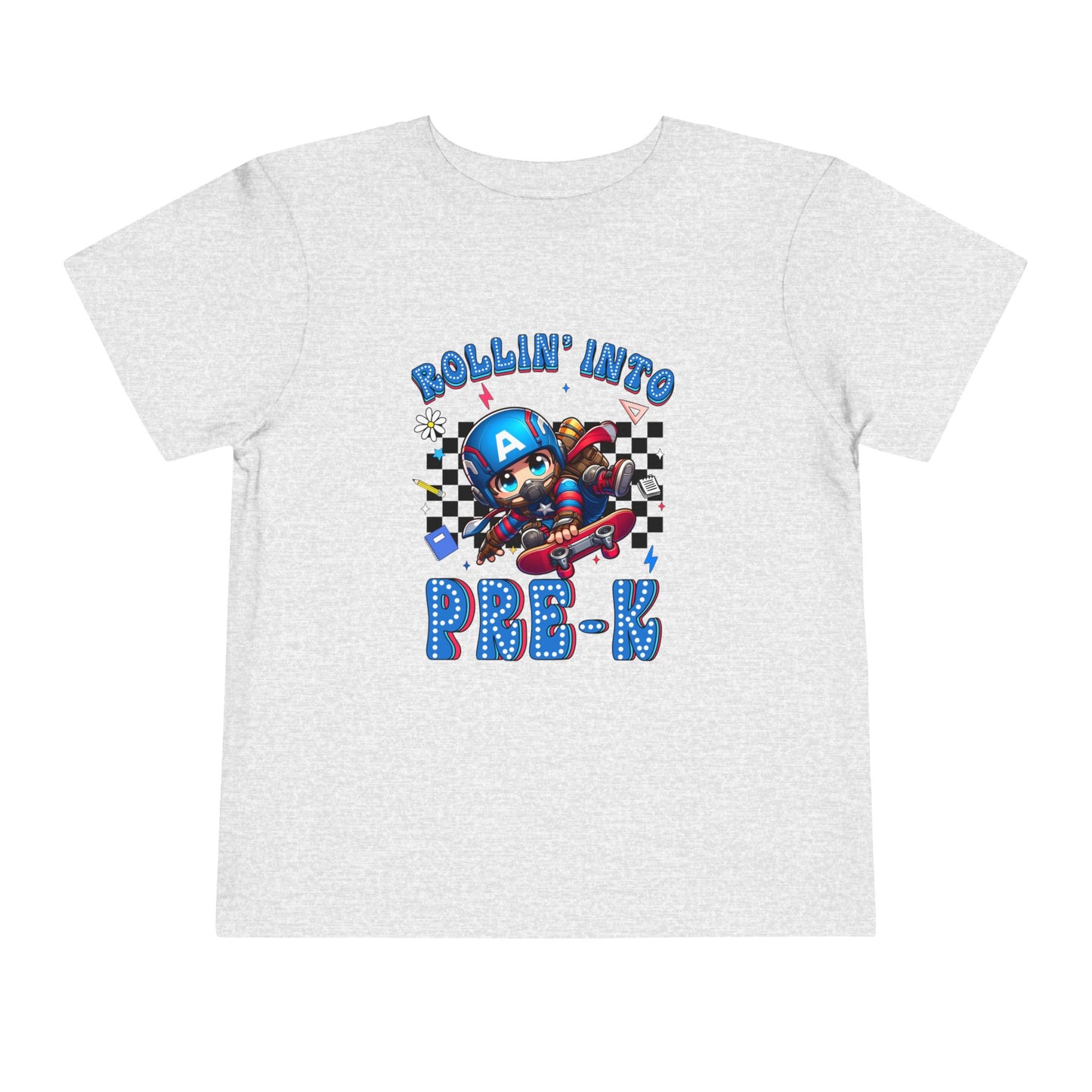 CAPTAIN AMERICA - Rollin' Into Pre-K Toddler Short Sleeve Tee