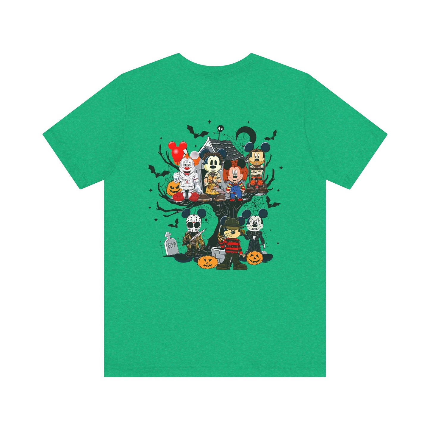 Mickey Halloween (front and back) Jersey Short Sleeve Tee
