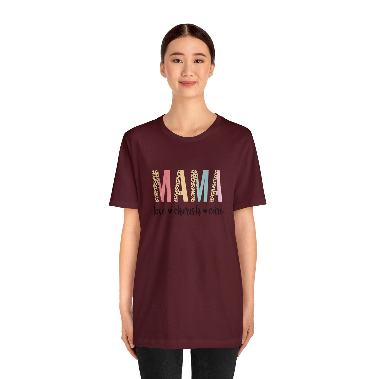 MAMA Leopard print short sleeve tshirt