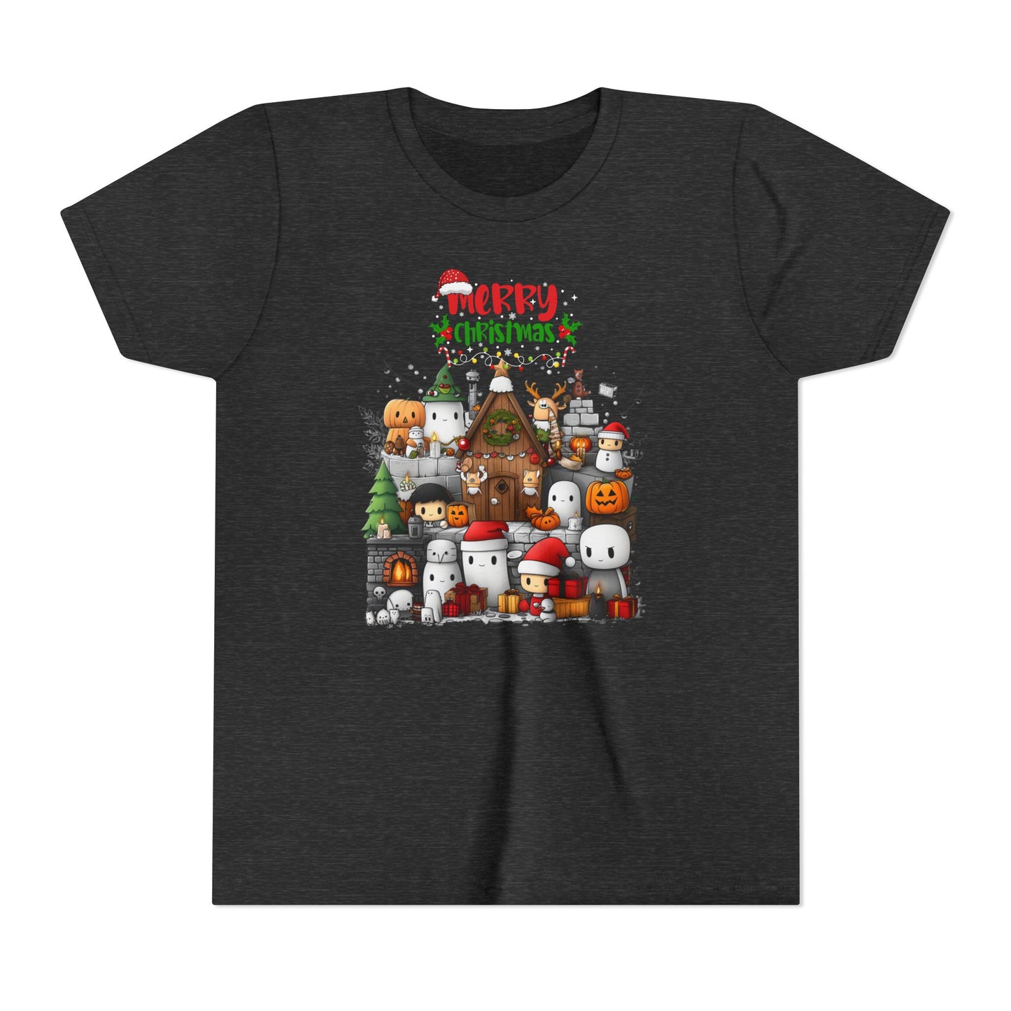 Merry Mine-craft Christmas Youth Short Sleeve Tee
