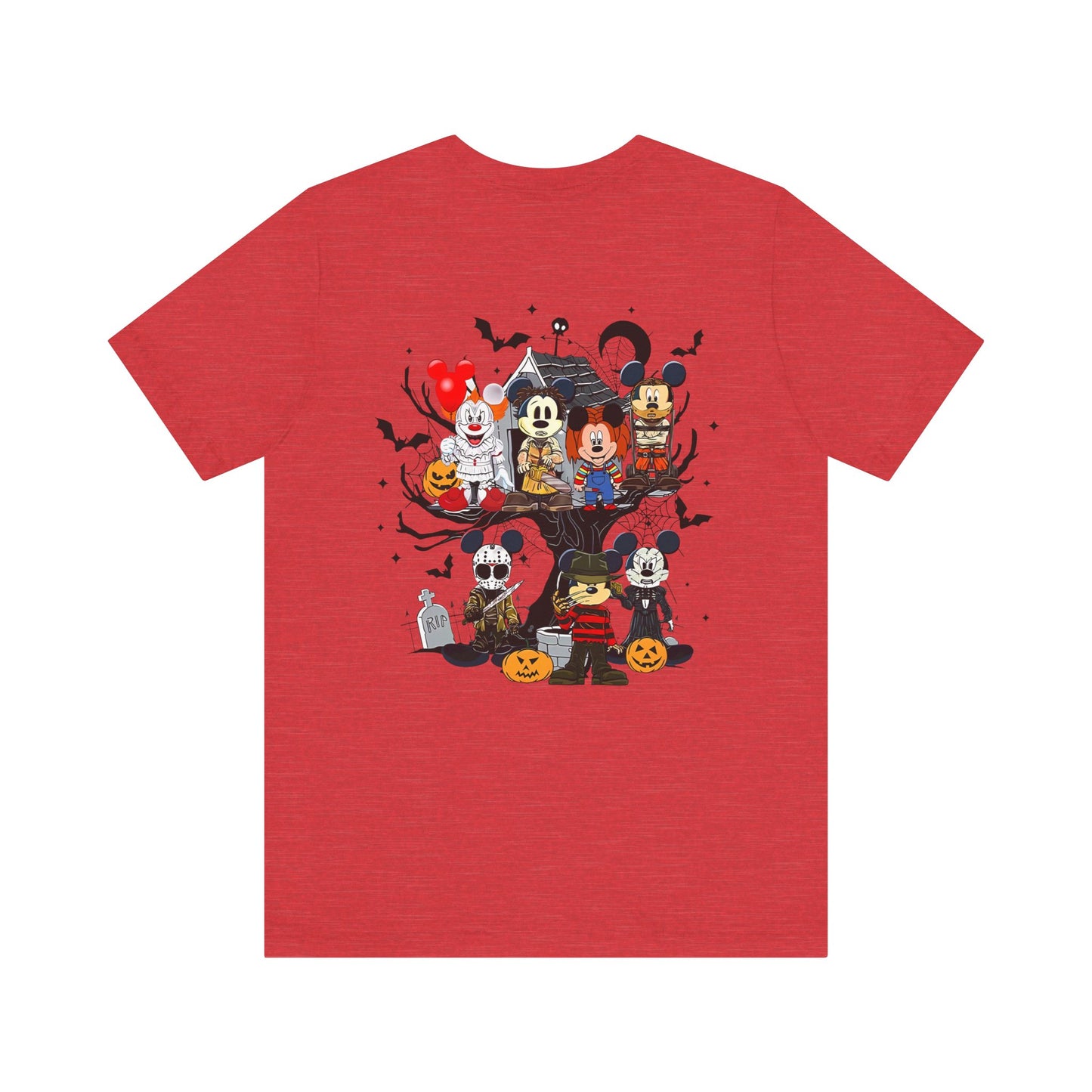 Mickey Halloween (front and back) Jersey Short Sleeve Tee