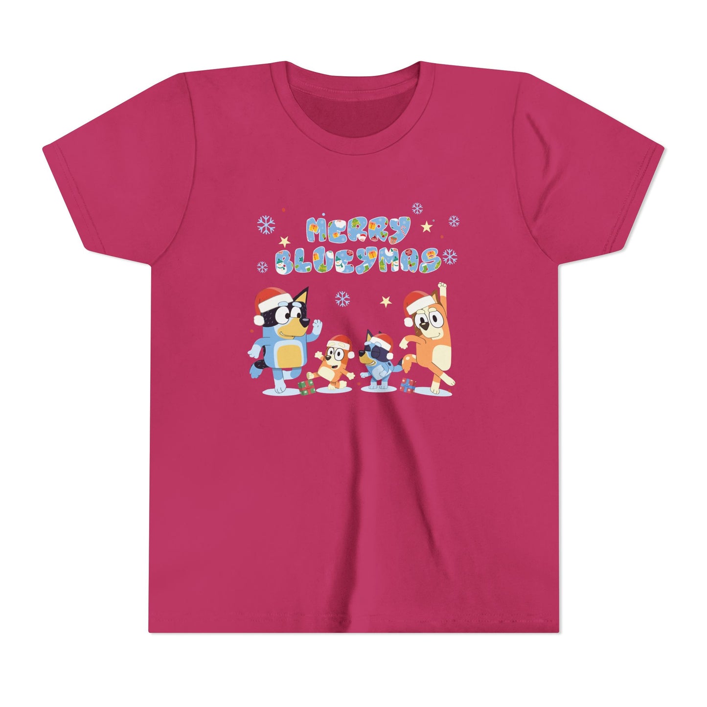 Merry Blue-y-mas Youth Short Sleeve Tee