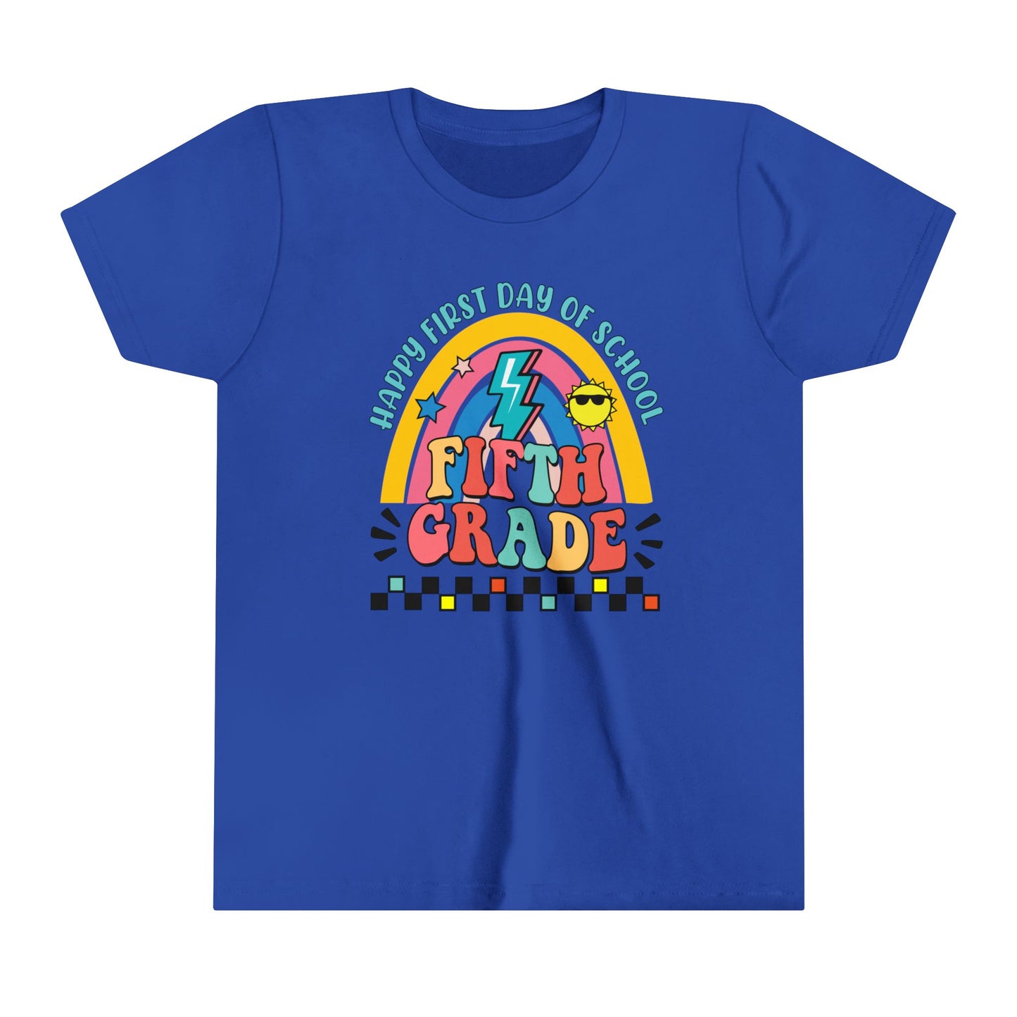 Happy First day of School - 5th Grade Youth Short Sleeve Tee
