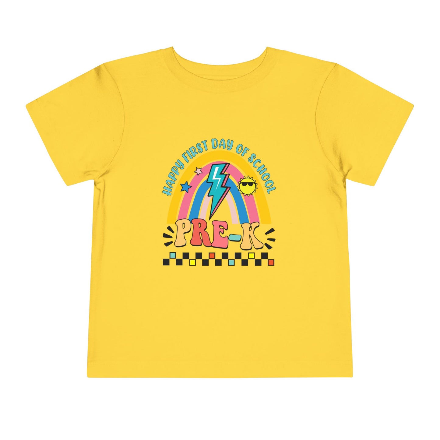 Happy First Day of School - Pre-K Toddler Short Sleeve Tee