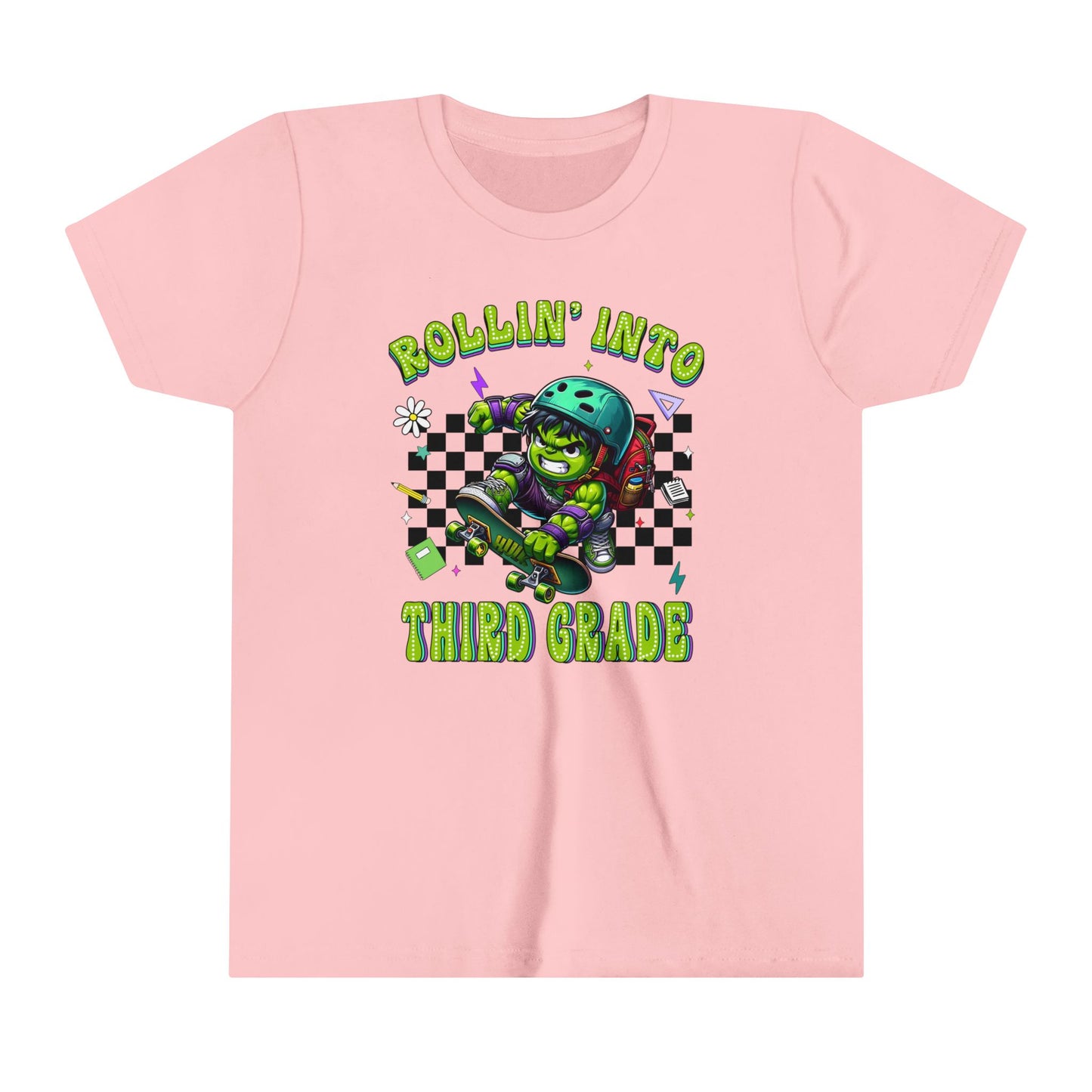 HULK - Rollin' Into 3rd Grade Youth Short Sleeve Tee