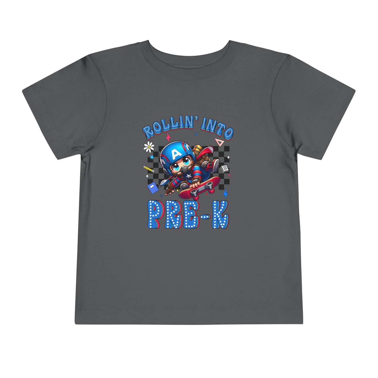 CAPTAIN AMERICA - Rollin' Into Pre-K Toddler Short Sleeve Tee