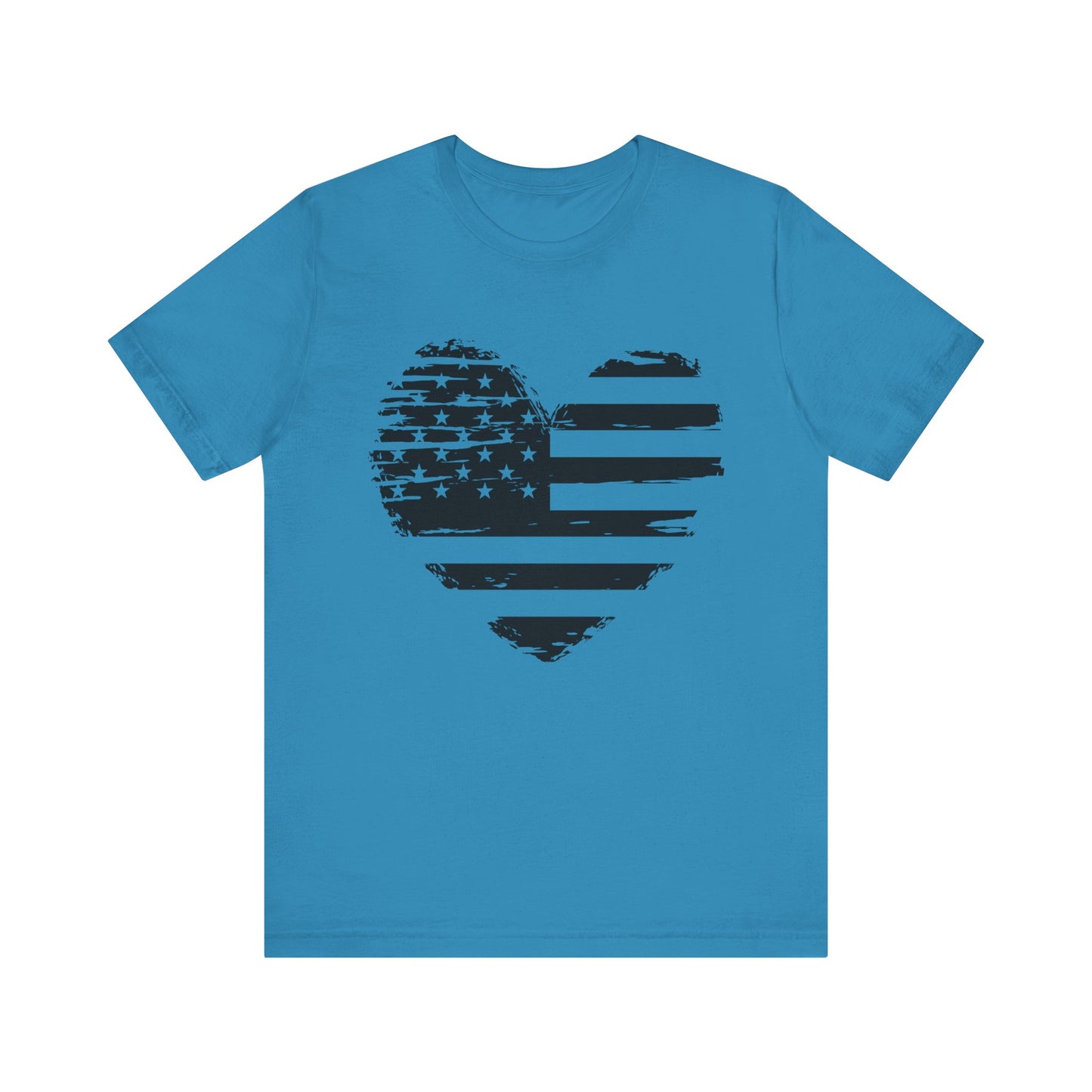 Heart flag Jersey Short Sleeve Tee