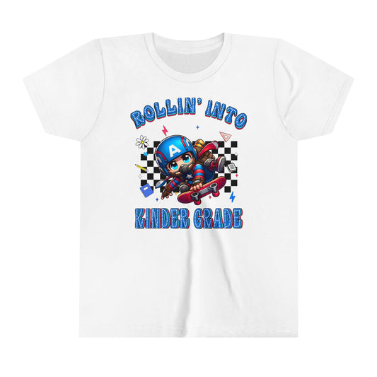 CAPTAIN AMERICA - Rollin' Into Kinder Grade Youth Short Sleeve Tee