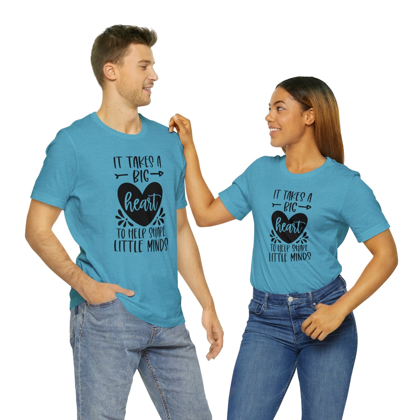 It takes a big heart to help shape little minds shirt Short sleeve Tshirt