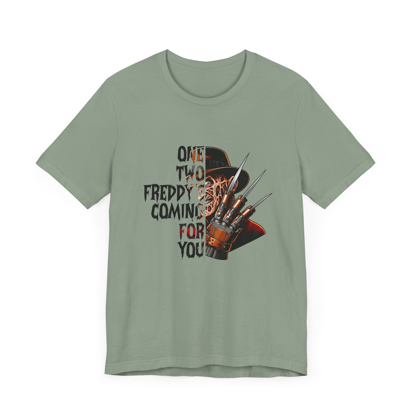One, Two Freddy's Coming for you Jersey Short Sleeve Tee