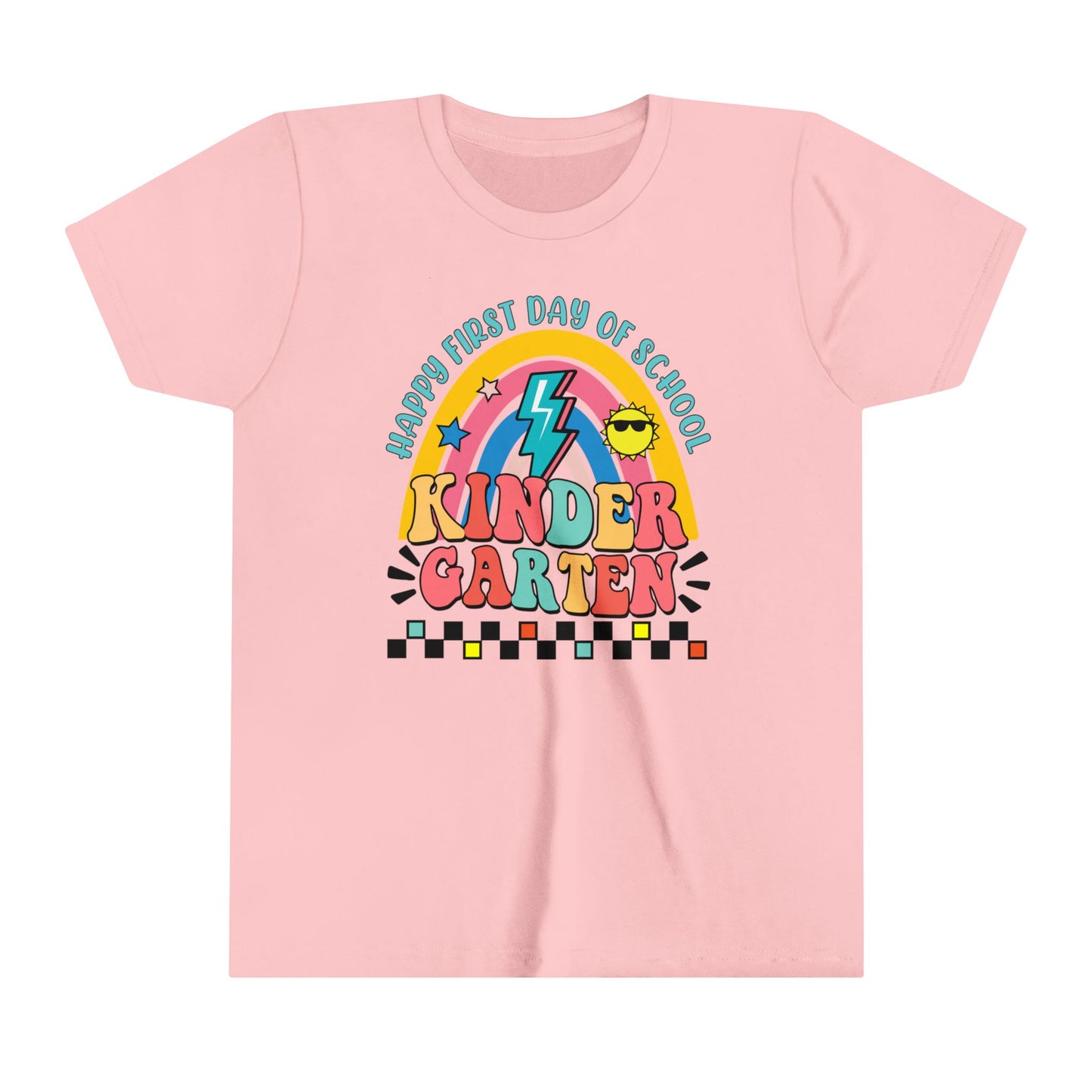 Happy First Day of School - Kindergarten Youth Short Sleeve Tee