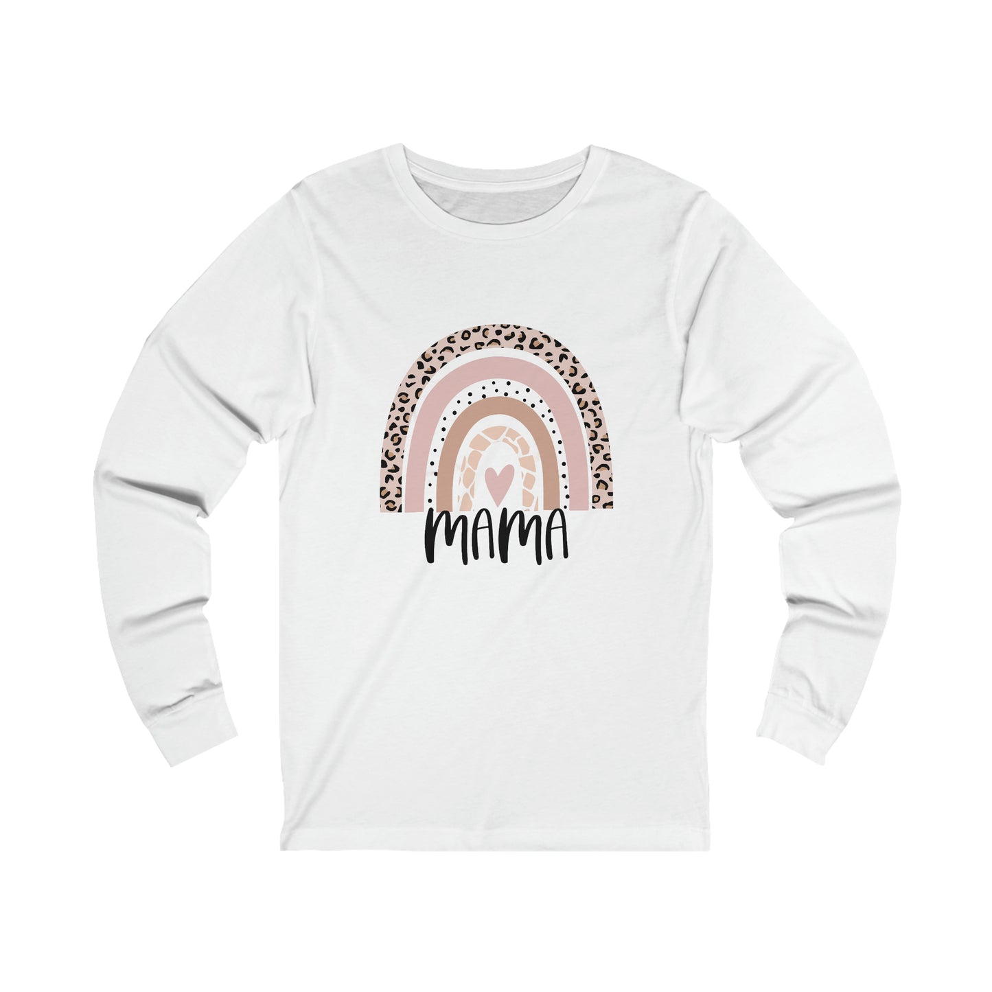 Mama Boho Leopard Rainbow long sleeve tshirt