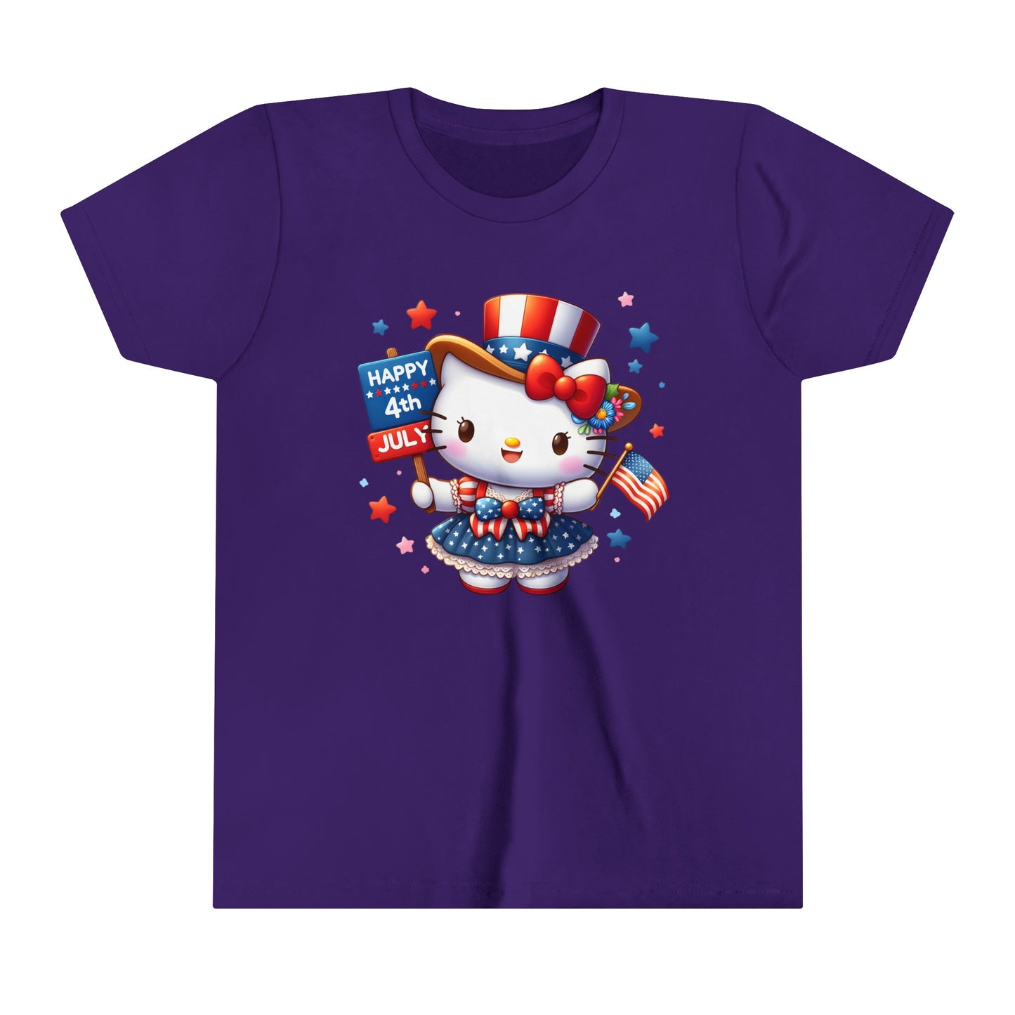 Happy 4th of July Hello Kitty Youth Short Sleeve Tee