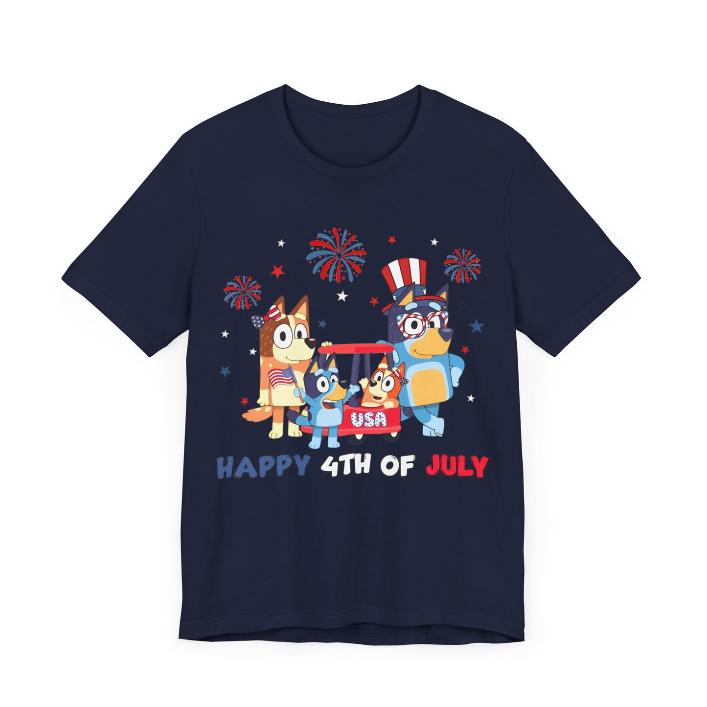 Happy 4th of July Jersey Short Sleeve Tee