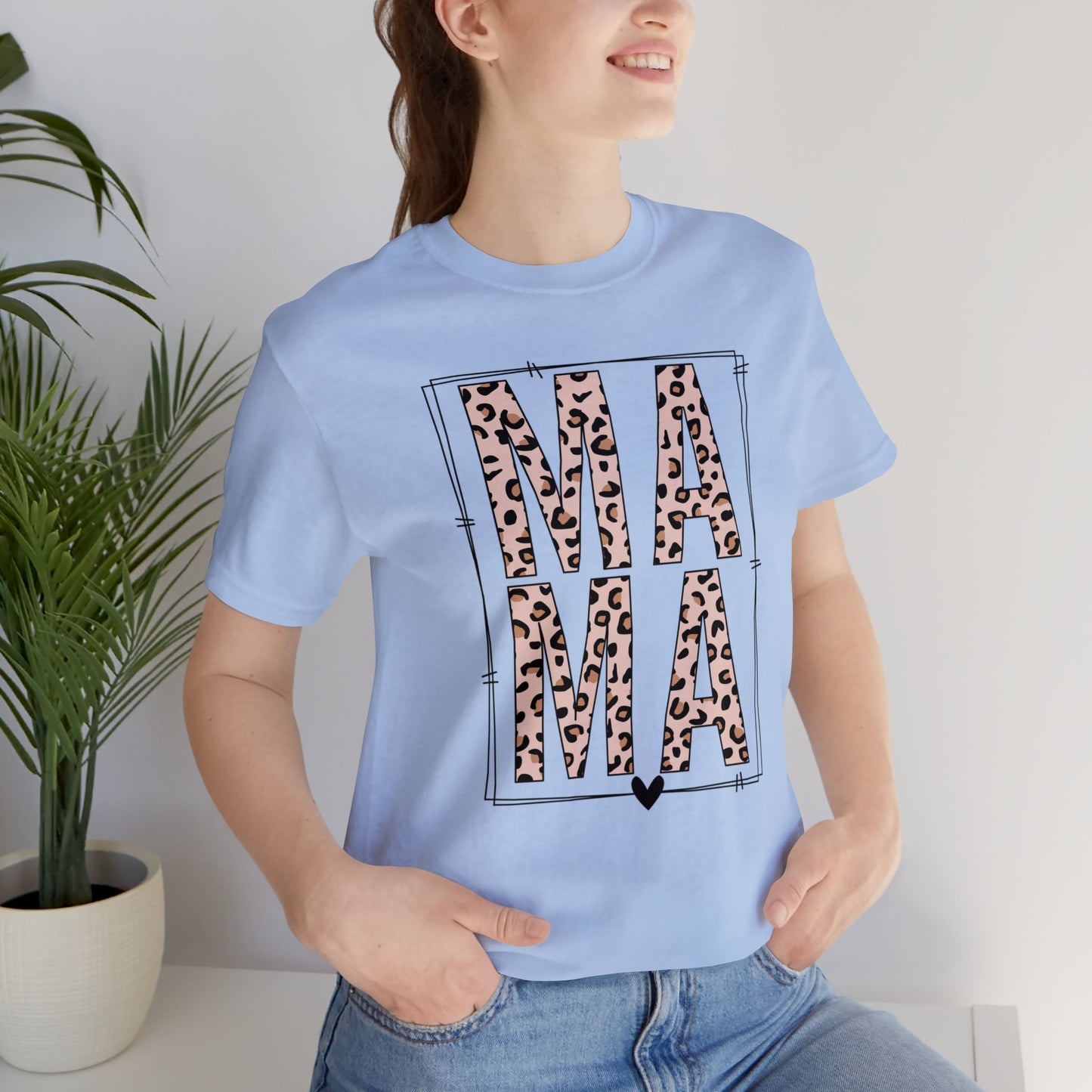MAMA Leopard print short sleeve tshirt