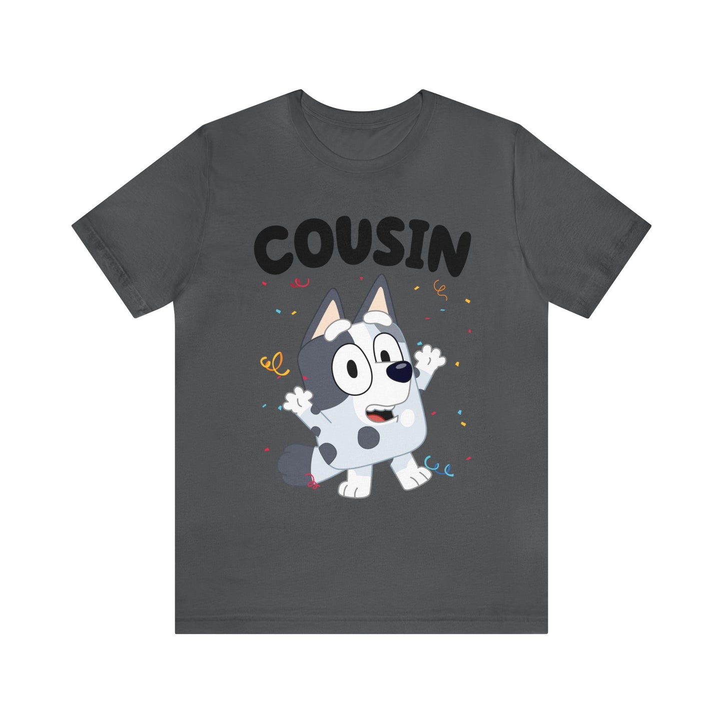 Cousin Muffin Bluey Birthday short sleeve Tshirt