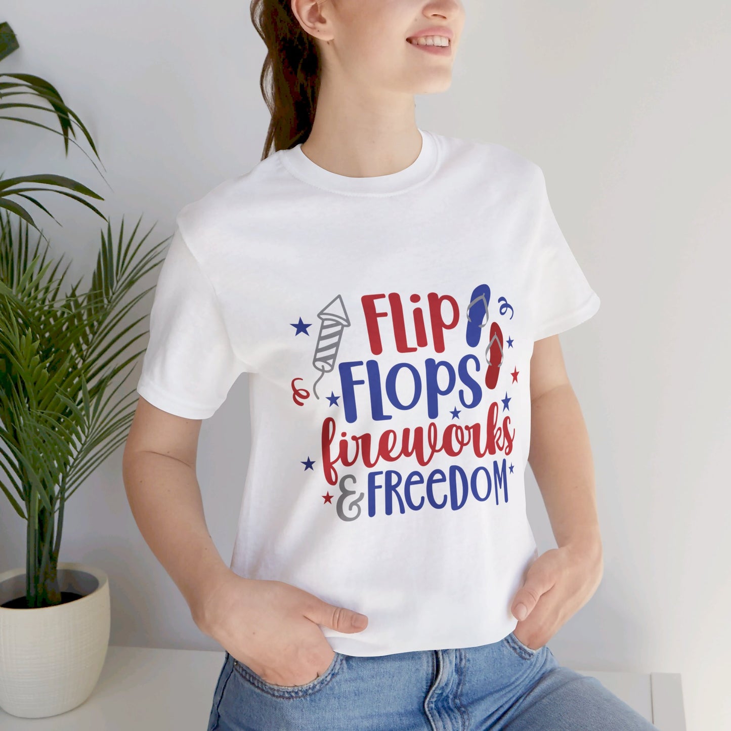 Flip Flops & Fireworks Jersey Short Sleeve Tee