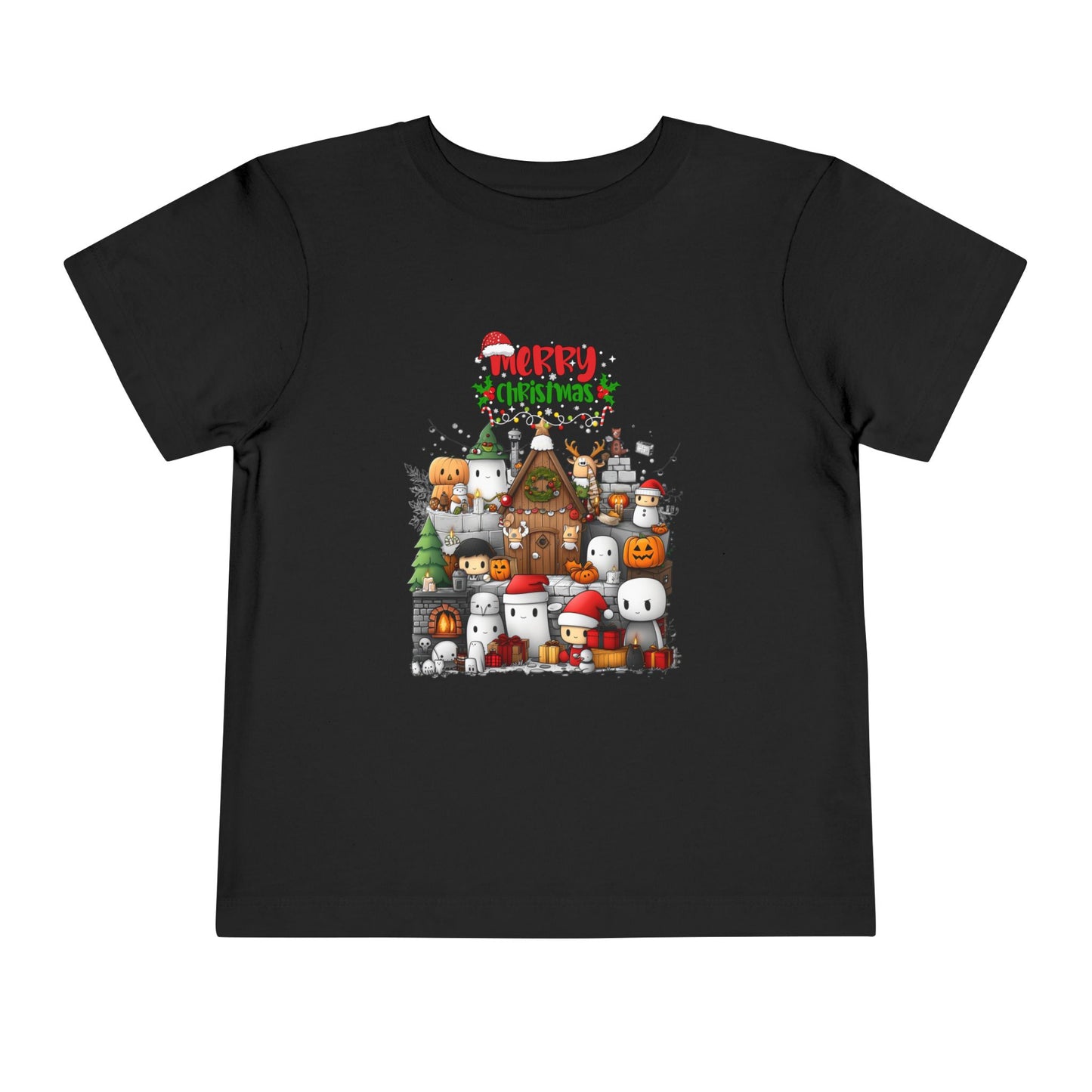 Merry Mine-craft Christmas Toddler Short Sleeve Tee