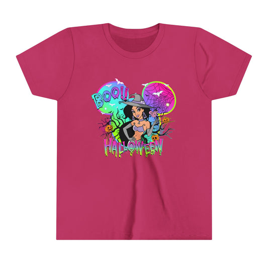 Jasmine Boo! Halloween Youth Short Sleeve Tee