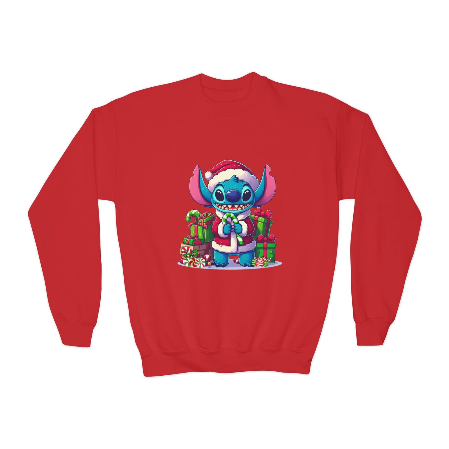 Christmas-Stitch Youth Crewneck Sweatshirt