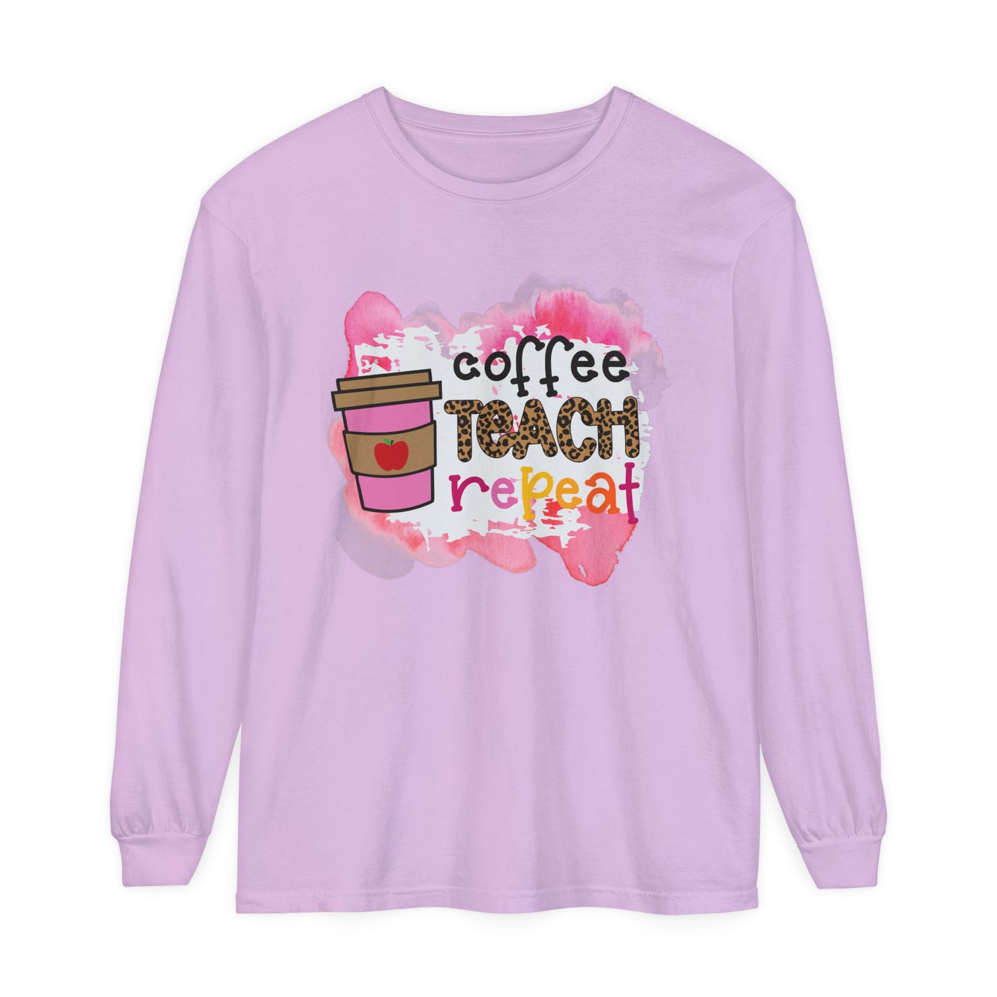 Coffee Teach Repeat Long Sleeve T-Shirt