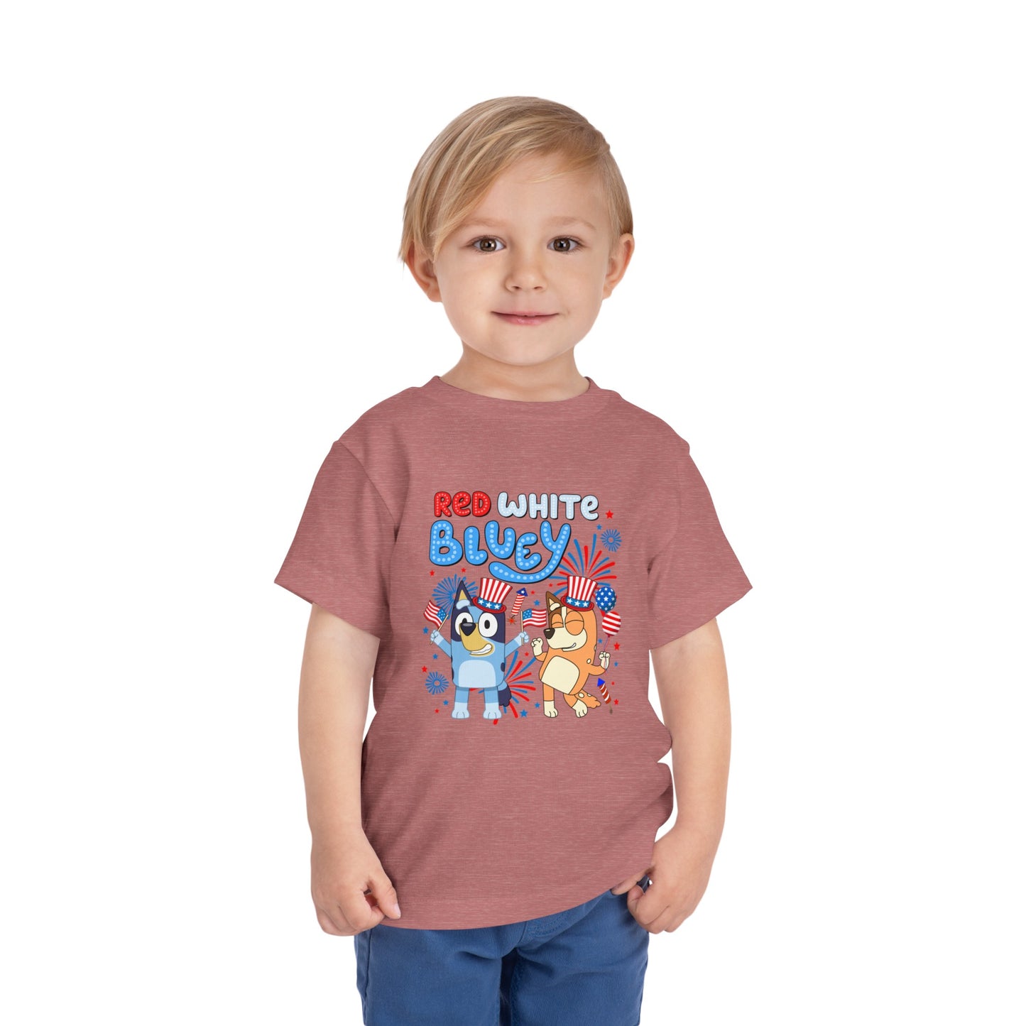 Red, White & Bluey Toddler Short Sleeve Tee