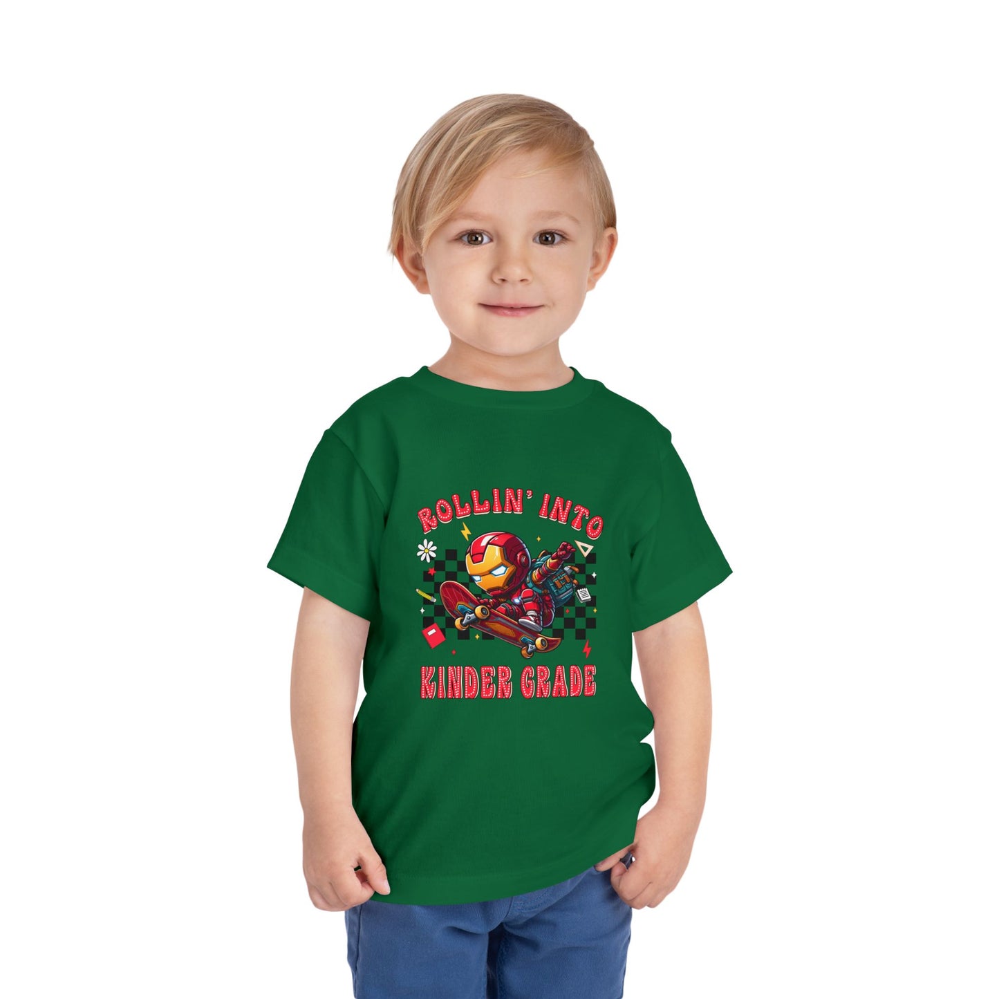 IRON MAN - Rollin' Into Kinder Grade Toddler Short Sleeve Tee