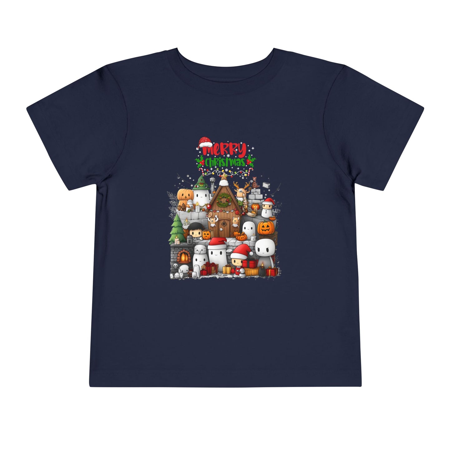 Merry Mine-craft Christmas Toddler Short Sleeve Tee