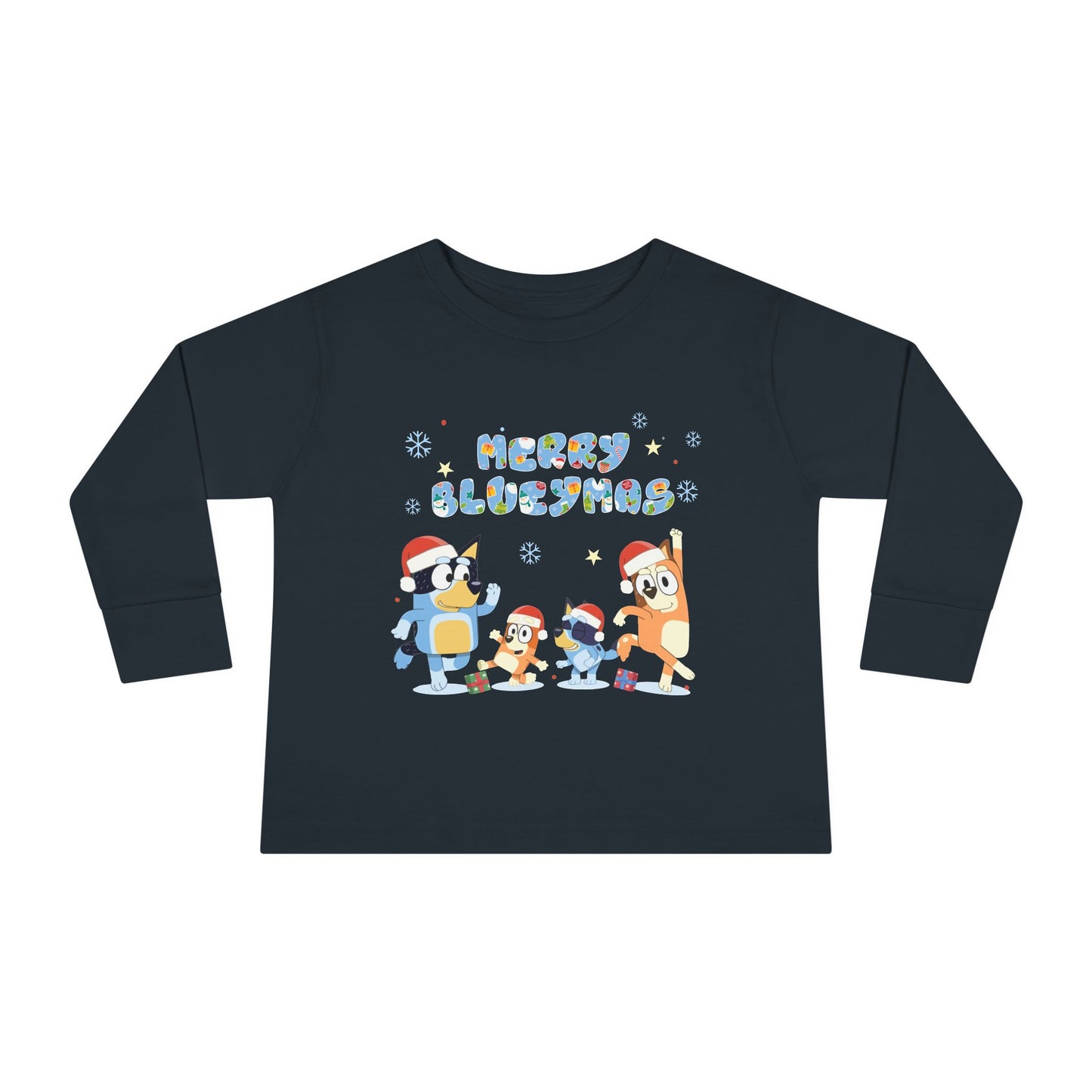 Merry Blue-y-mas Toddler Long Sleeve Tee