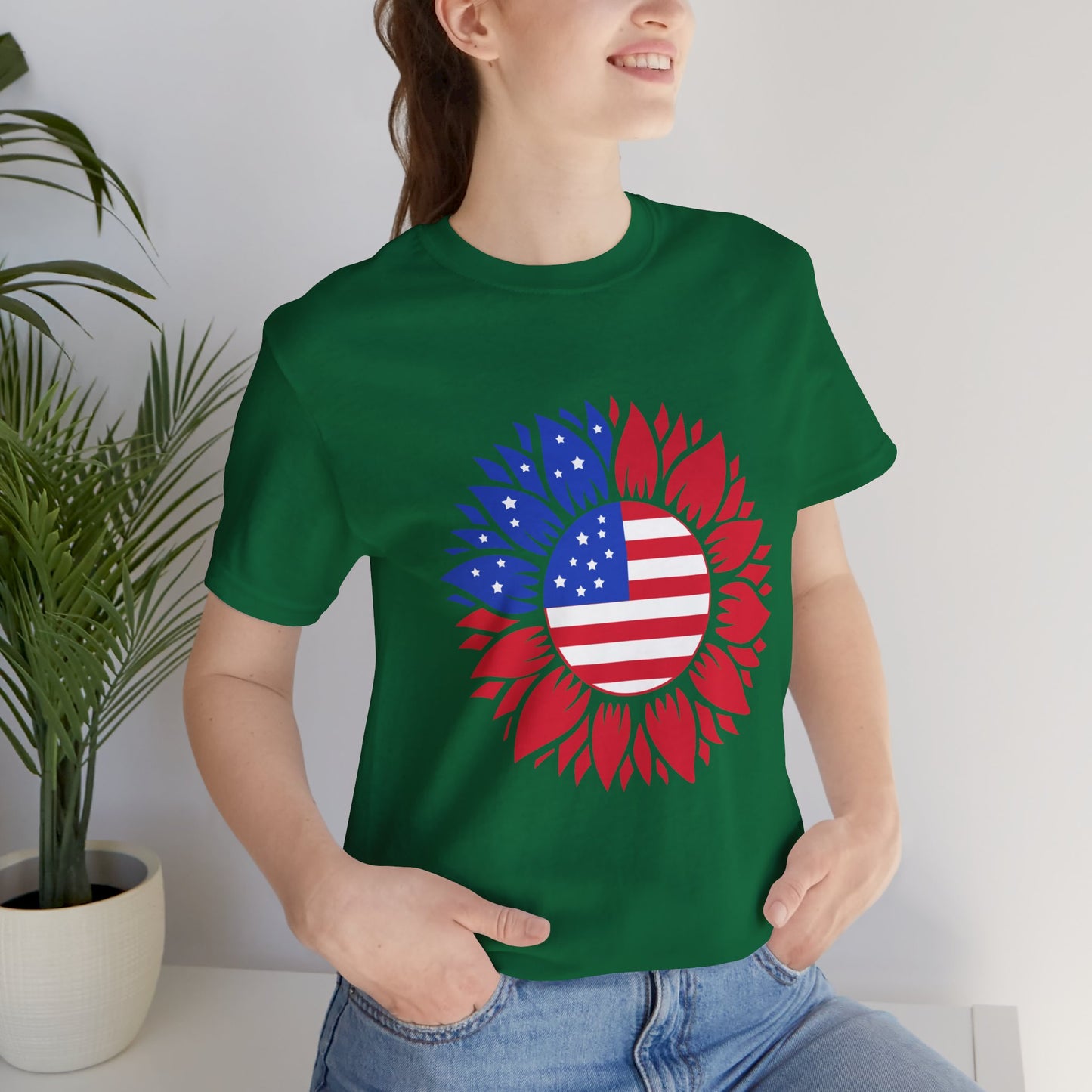 American Sunflower Jersey Short Sleeve Tee