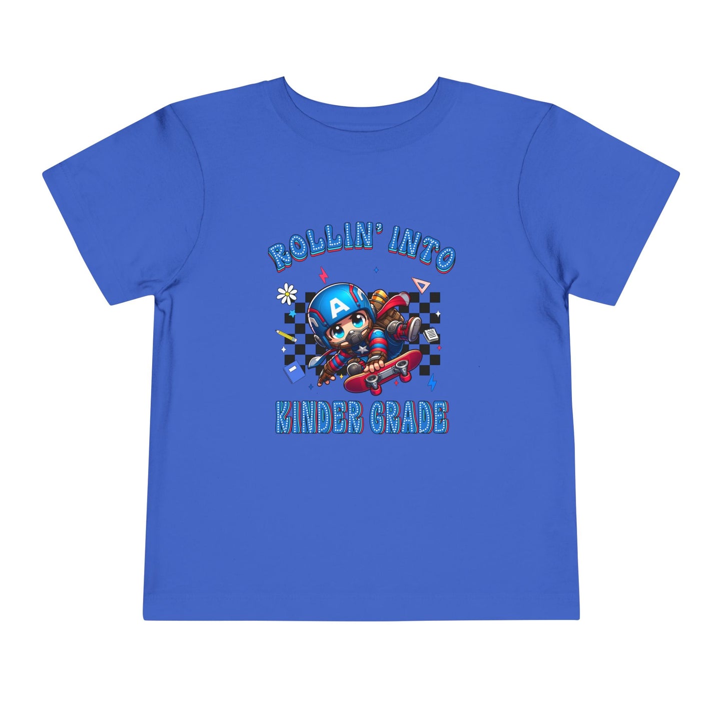 CAPTAIN AMERICA - Rollin' Into Kinder Grade Toddler Short Sleeve Tee