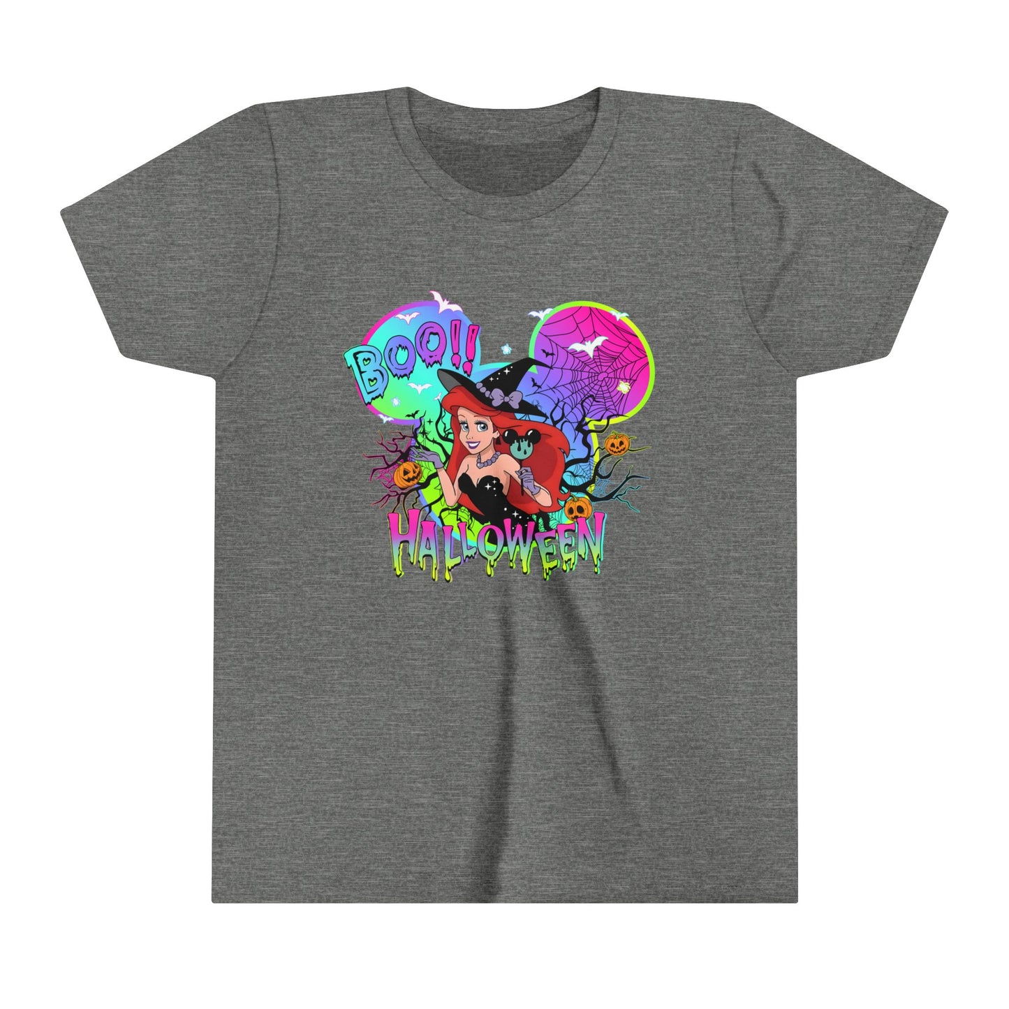 Ariel Boo! Halloween Youth Short Sleeve Tee