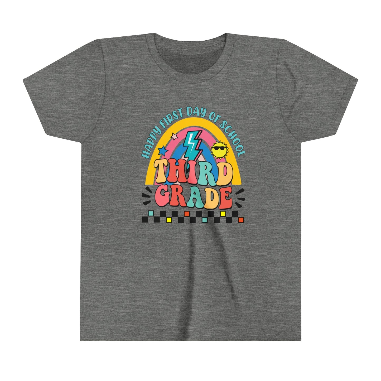 Happy First Day of School - 3rd Grade Youth Short Sleeve Tee