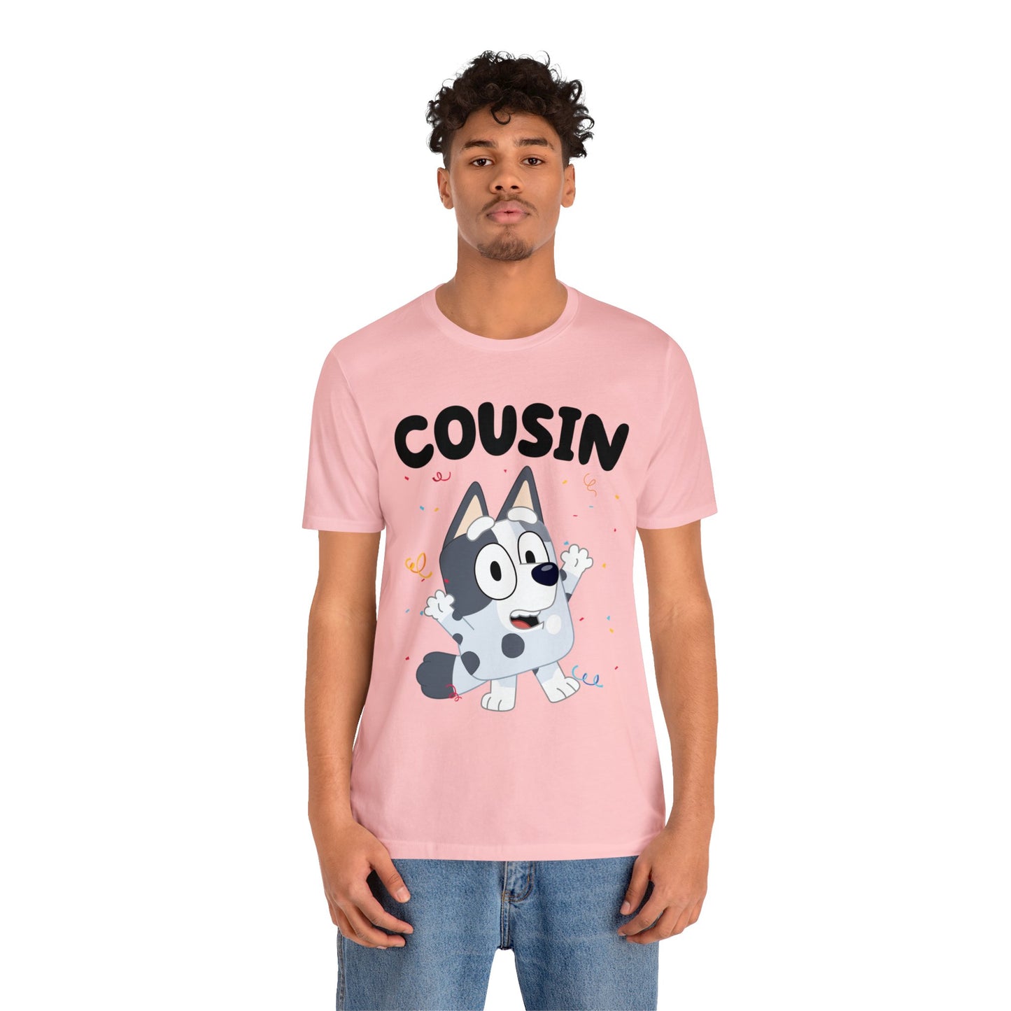 Cousin Muffin Bluey Birthday short sleeve Tshirt