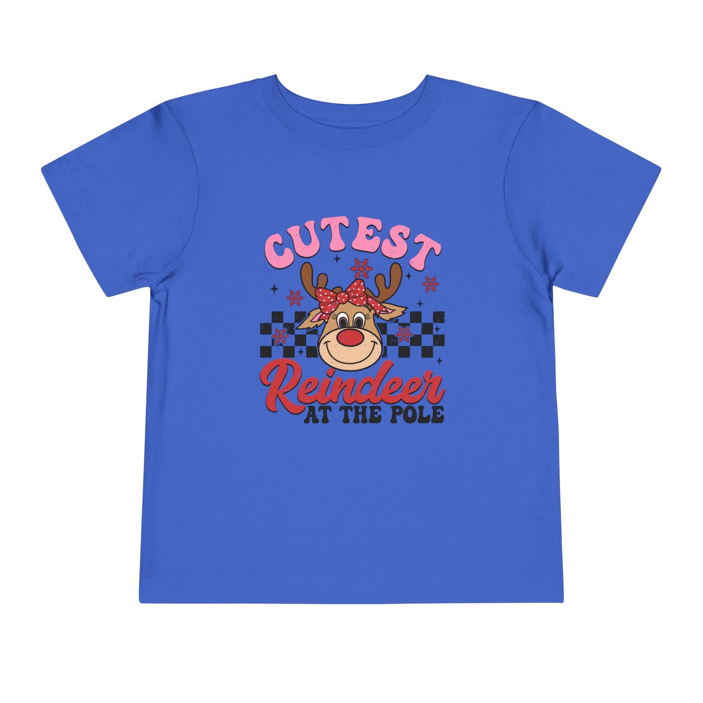 Coolest Reindeer at the Pole Toddler Short Sleeve Tee