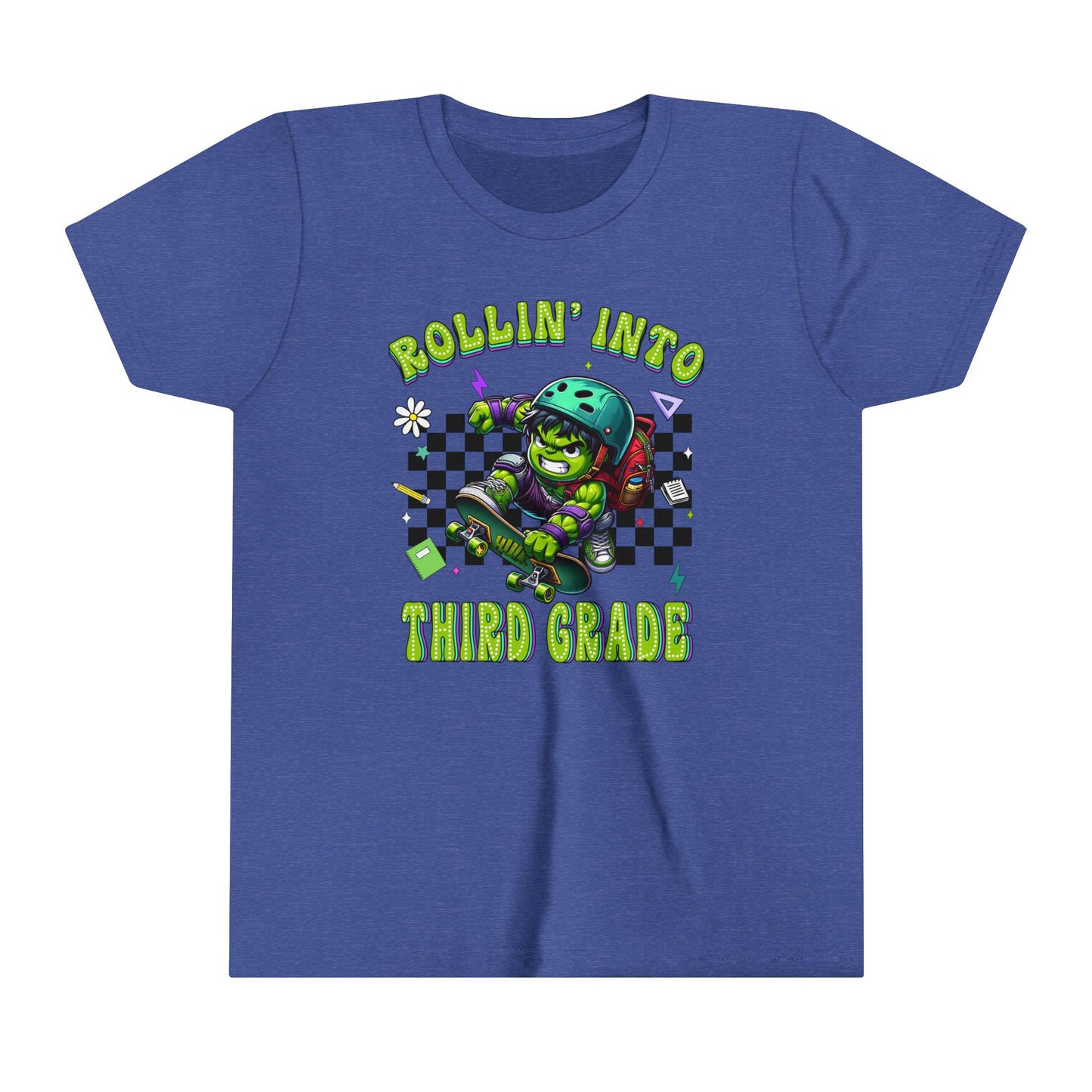HULK - Rollin' Into 3rd Grade Youth Short Sleeve Tee