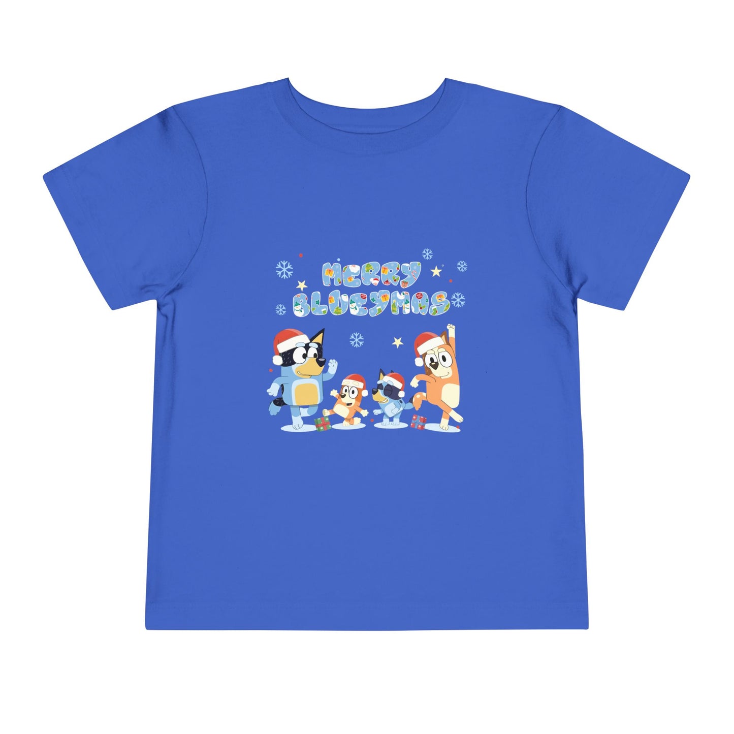 Merry Blue-y-mas Toddler Short Sleeve Tee