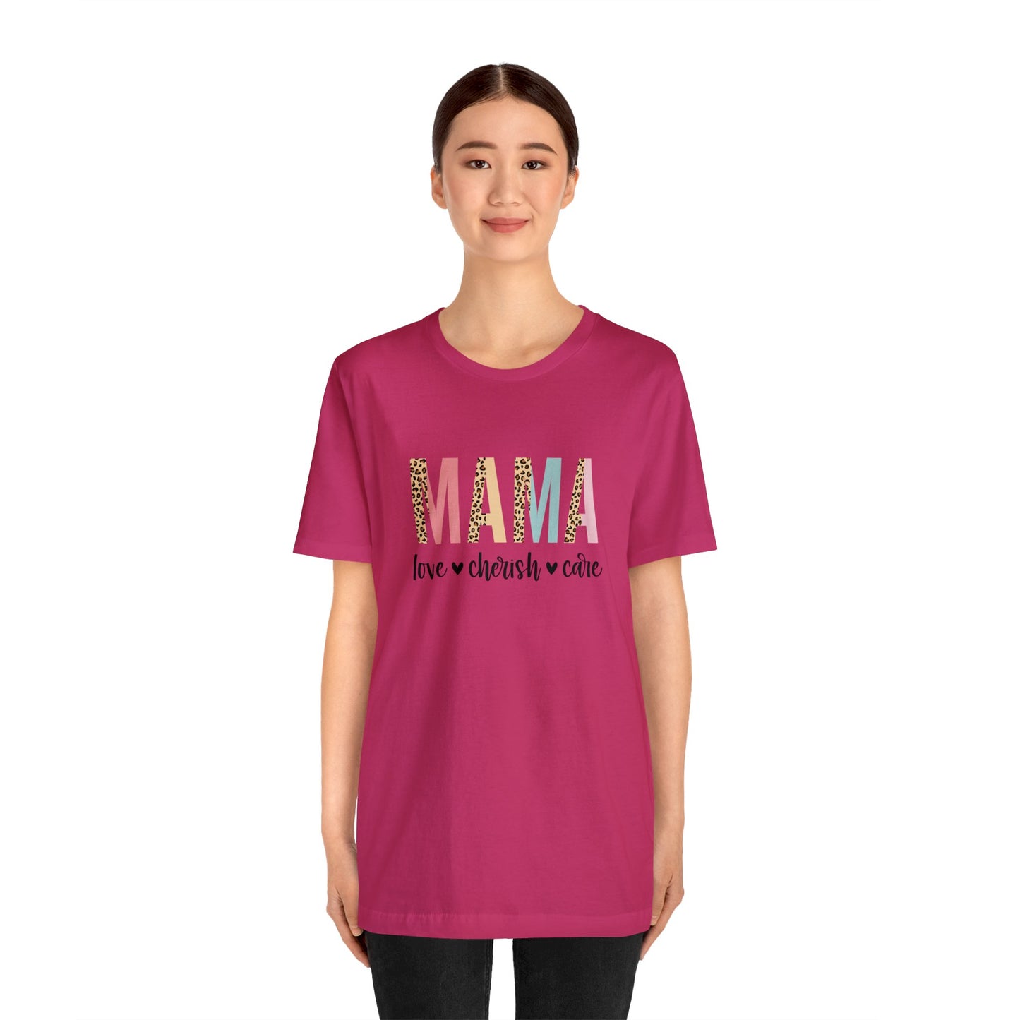 MAMA Leopard print short sleeve tshirt