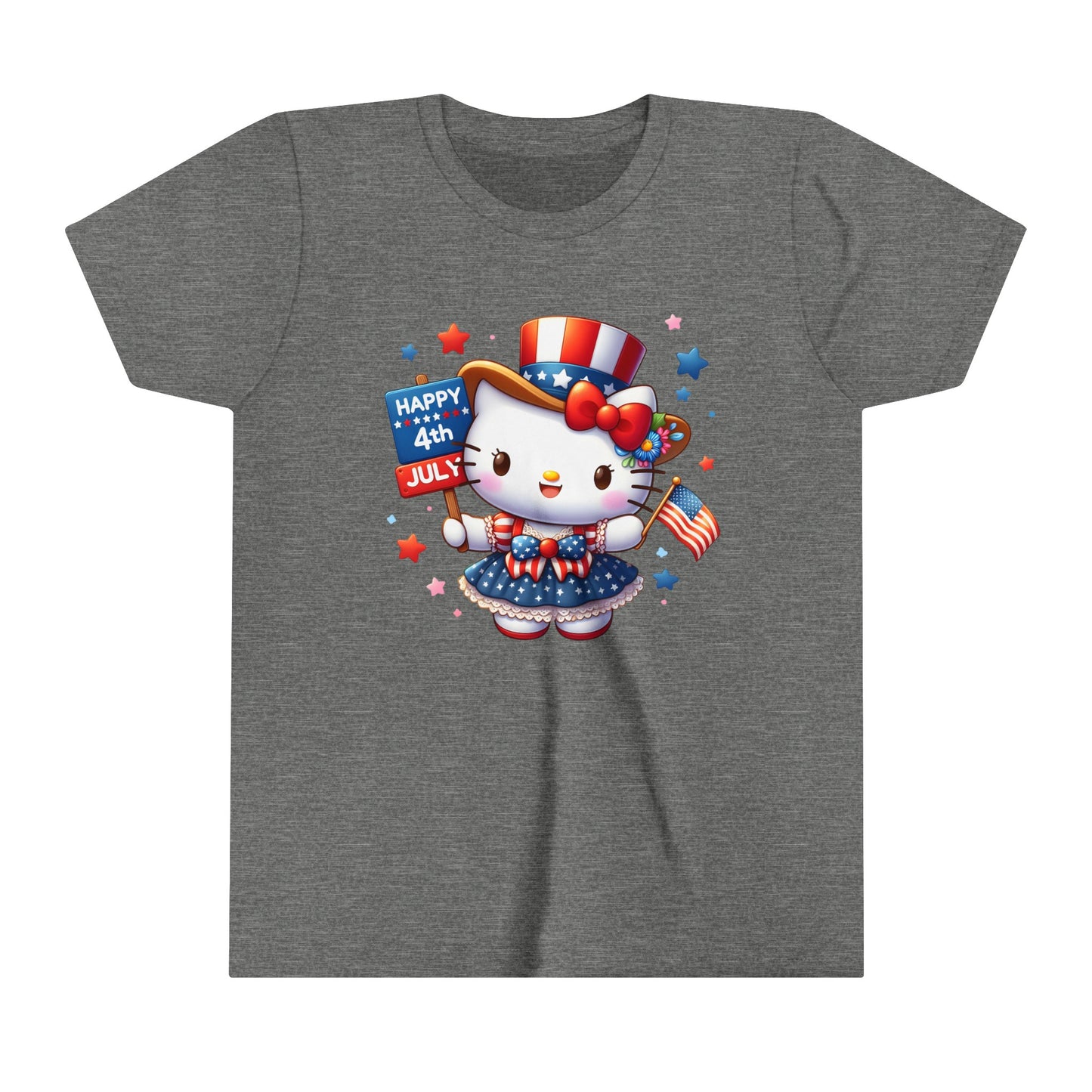 Happy 4th of July Hello Kitty Youth Short Sleeve Tee