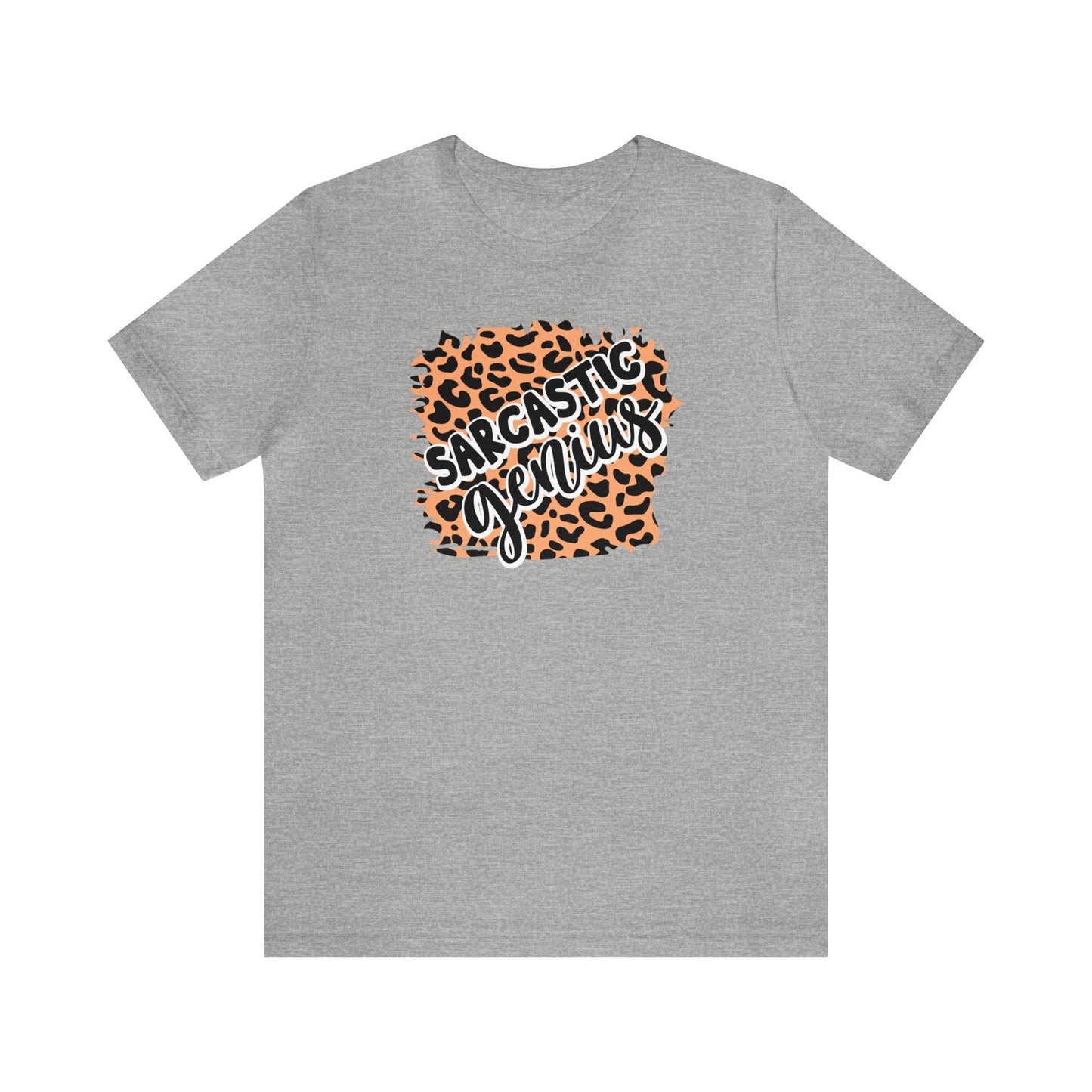 Sarcastic Genius leopard print short sleeve Tshirt