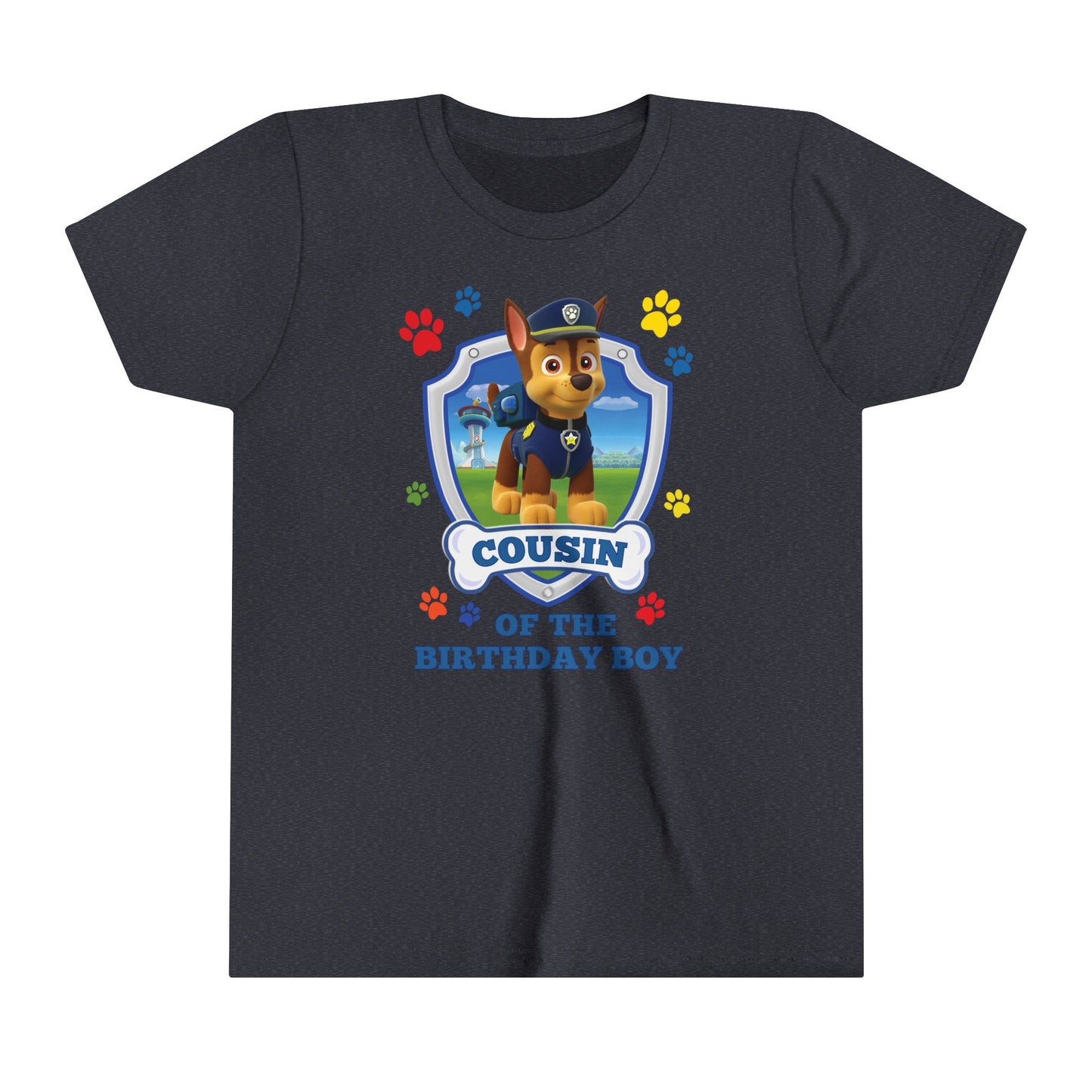 Cousin of the Birthday Boy Youth Short Sleeve Tee