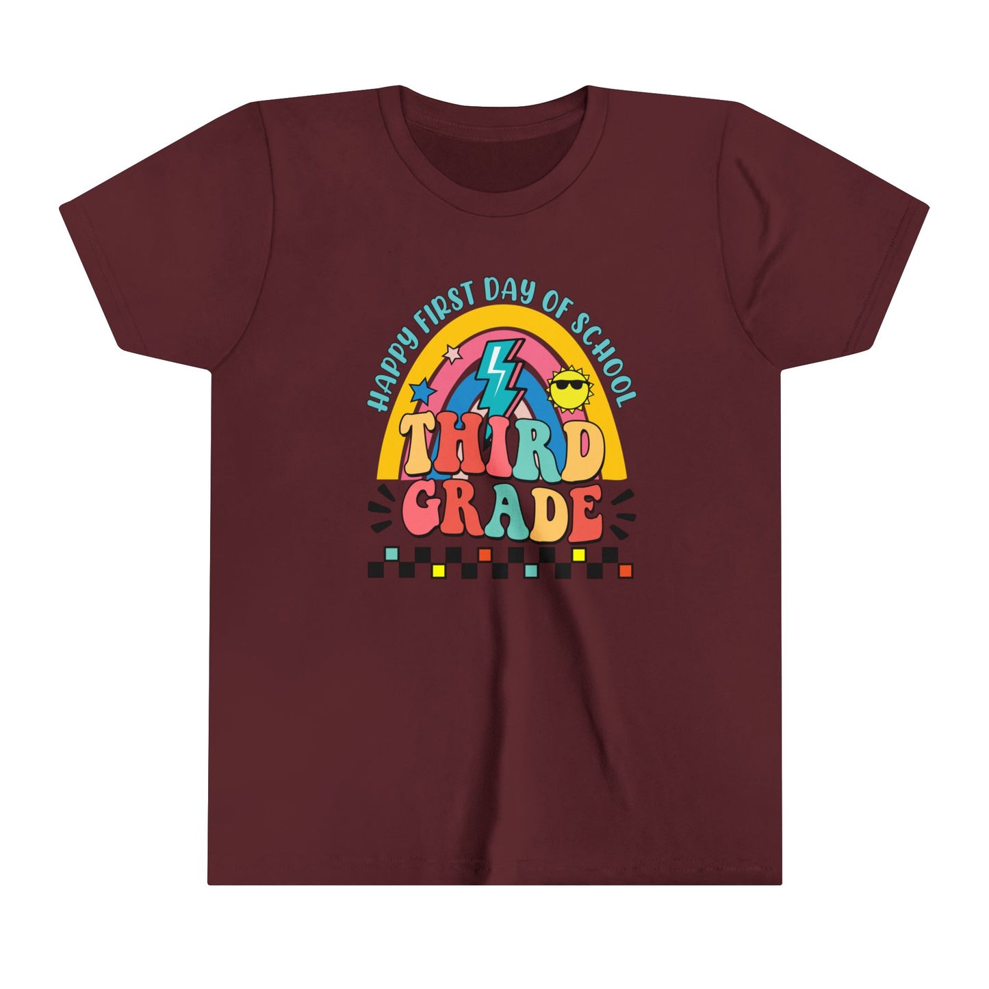 Happy First Day of School - 3rd Grade Youth Short Sleeve Tee