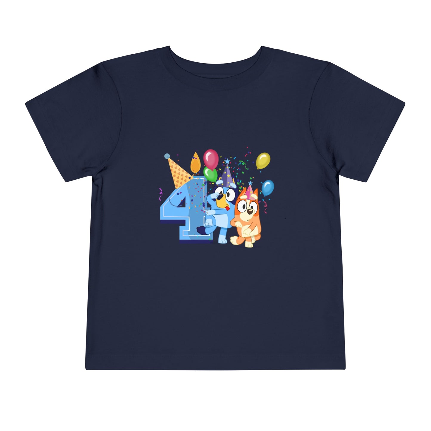 4th Birthday Toddler Short Sleeve Tee